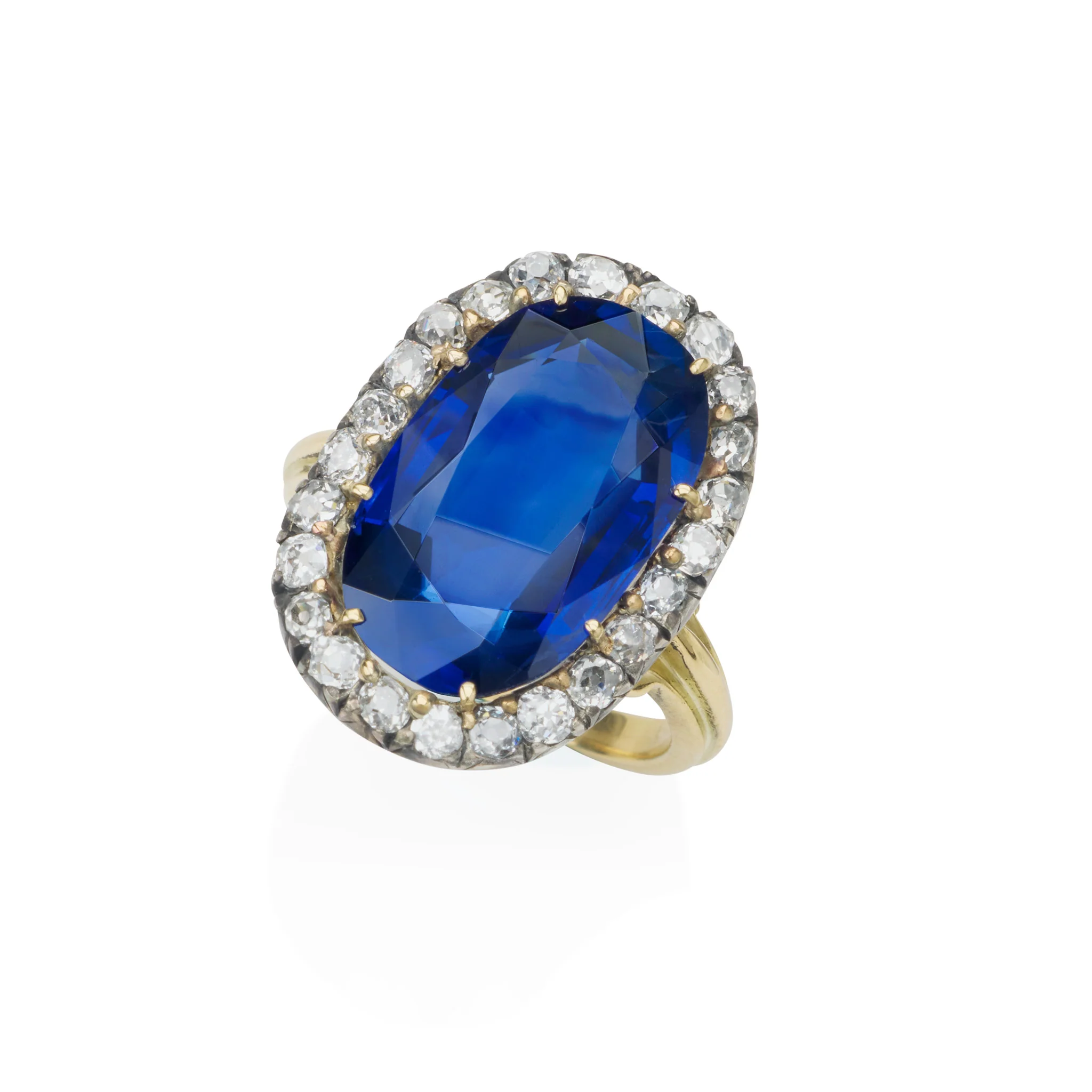 Antique AGL Burma No Heat Sapphire and Diamond Ring - Image 4