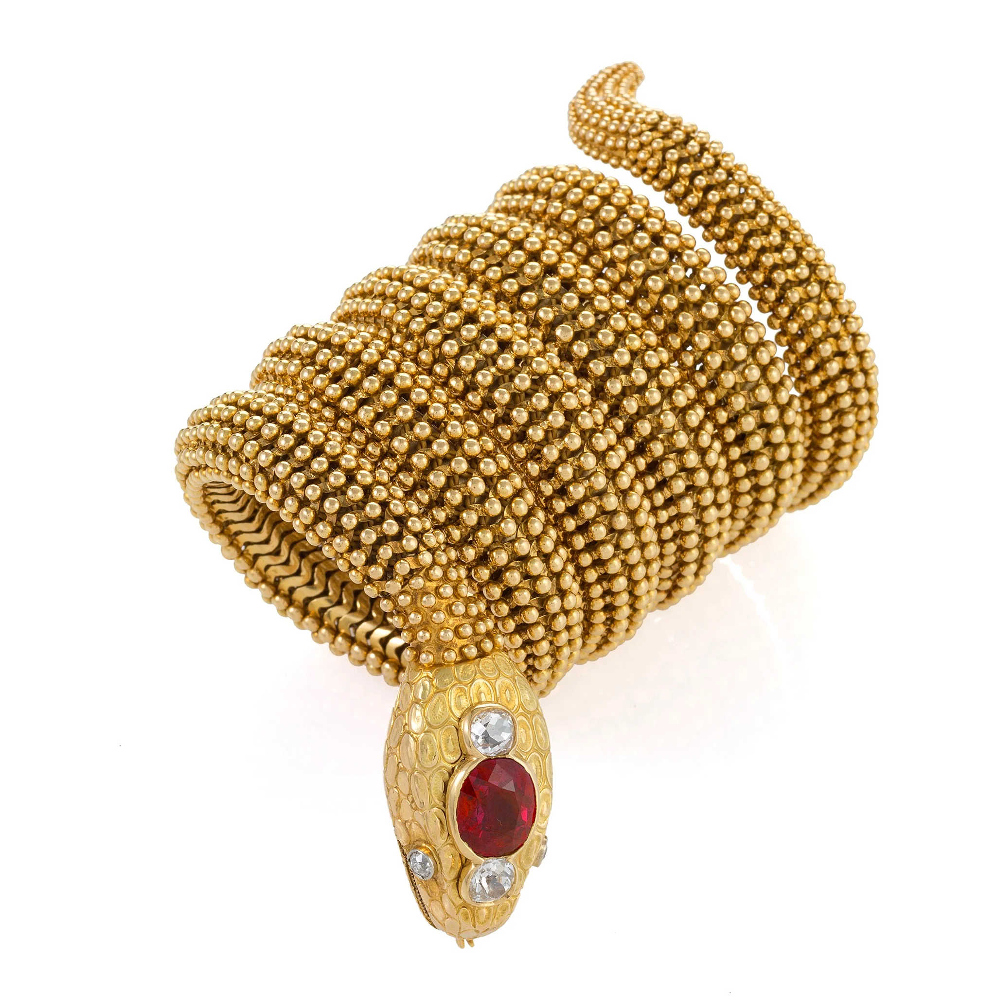 Bulgari Serpenti Bracelet with Ceylon No-Heat Ruby - Image 3