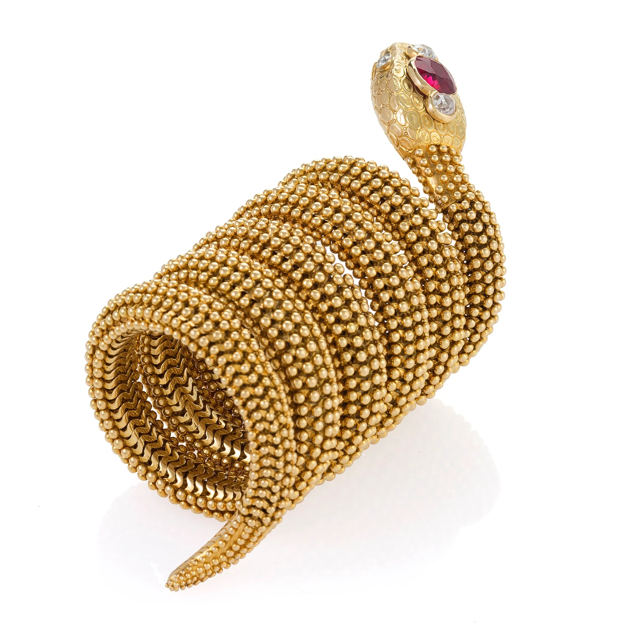 Bulgari Serpenti Bracelet with Ceylon No-Heat Ruby - Image 4