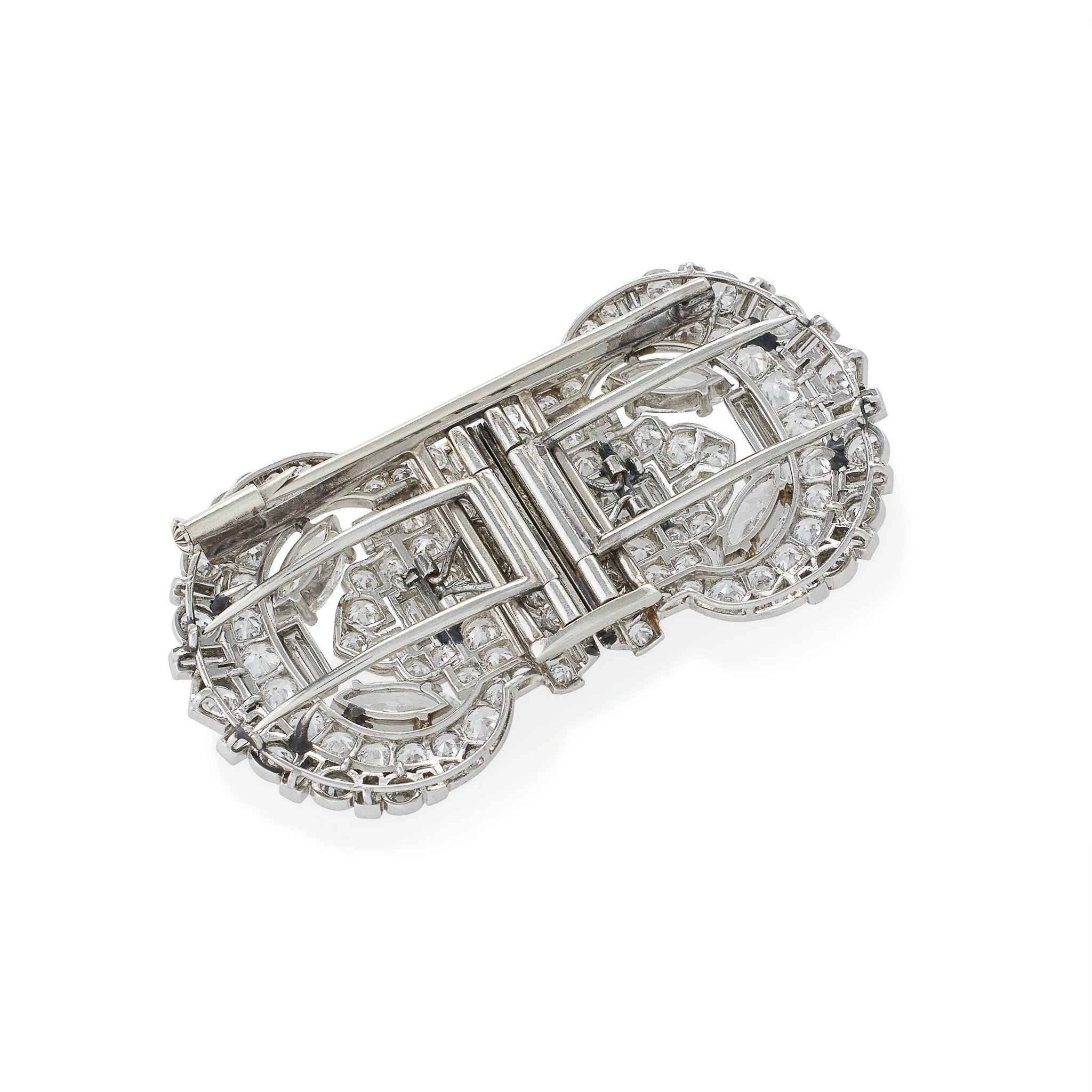 Cartier London Indian-Inspired Diamond Double Clip Brooch - Image 4