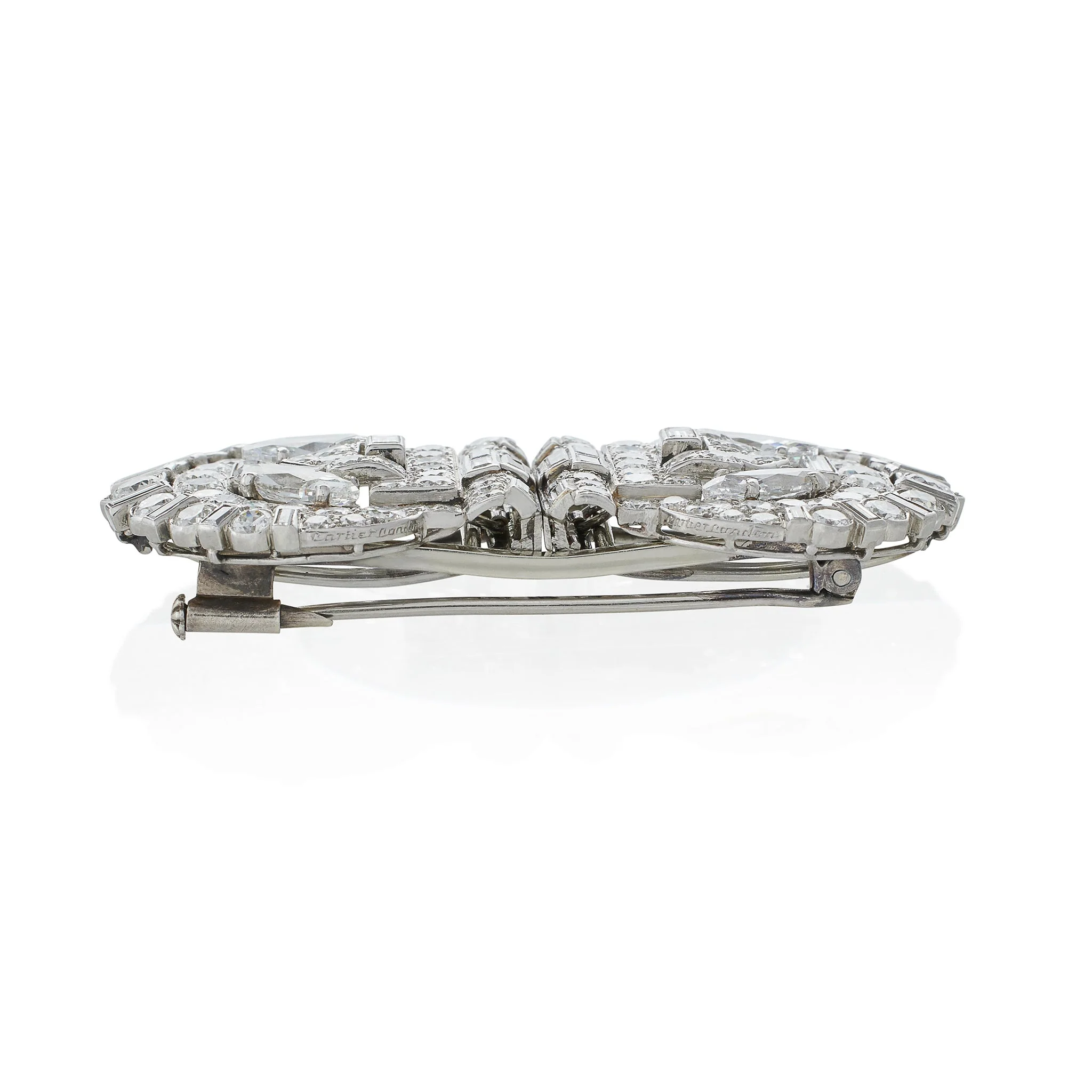 Cartier London Indian-Inspired Diamond Double Clip Brooch - Image 5