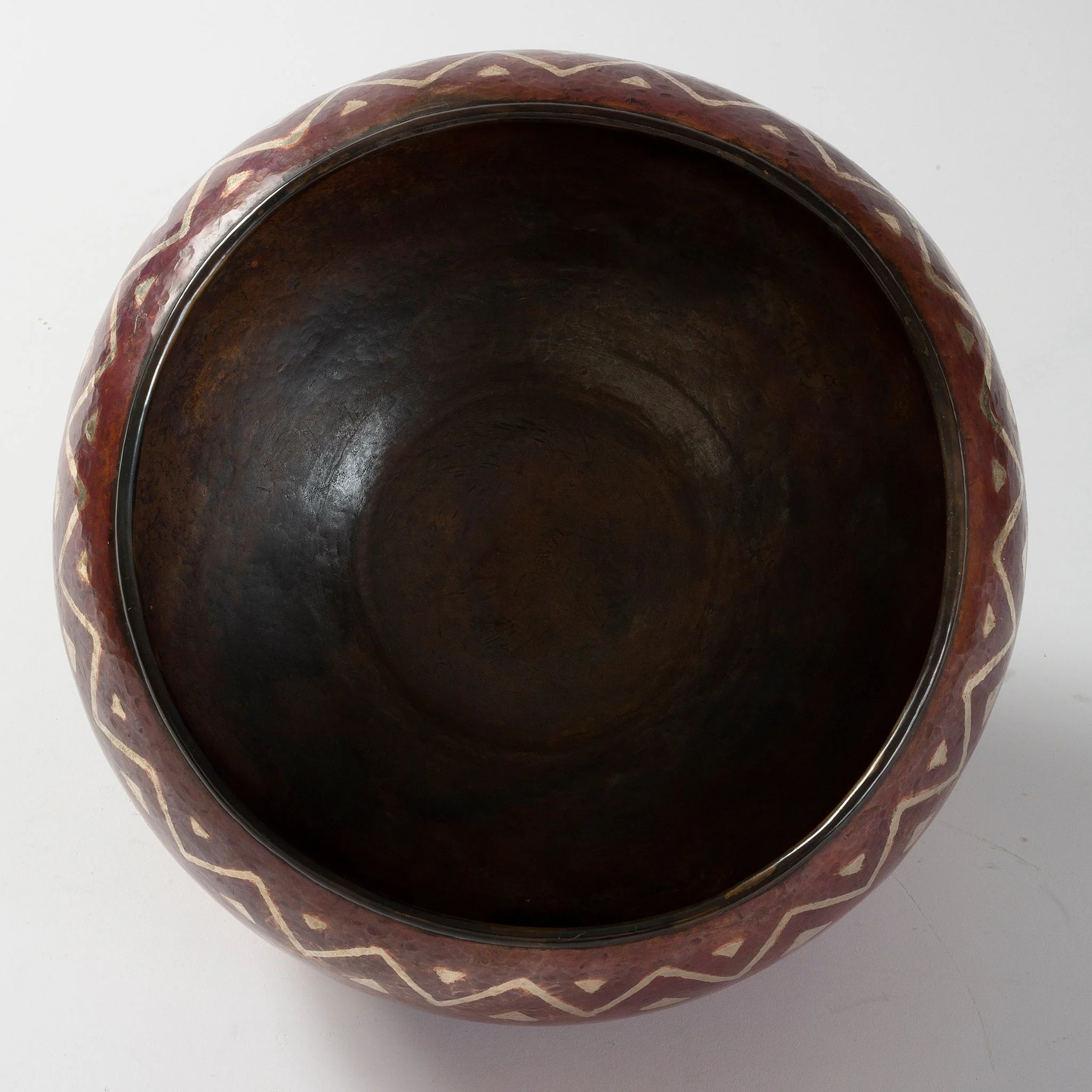 Claudius Linossier "Chevron" Dinanderie Vase - Image 3