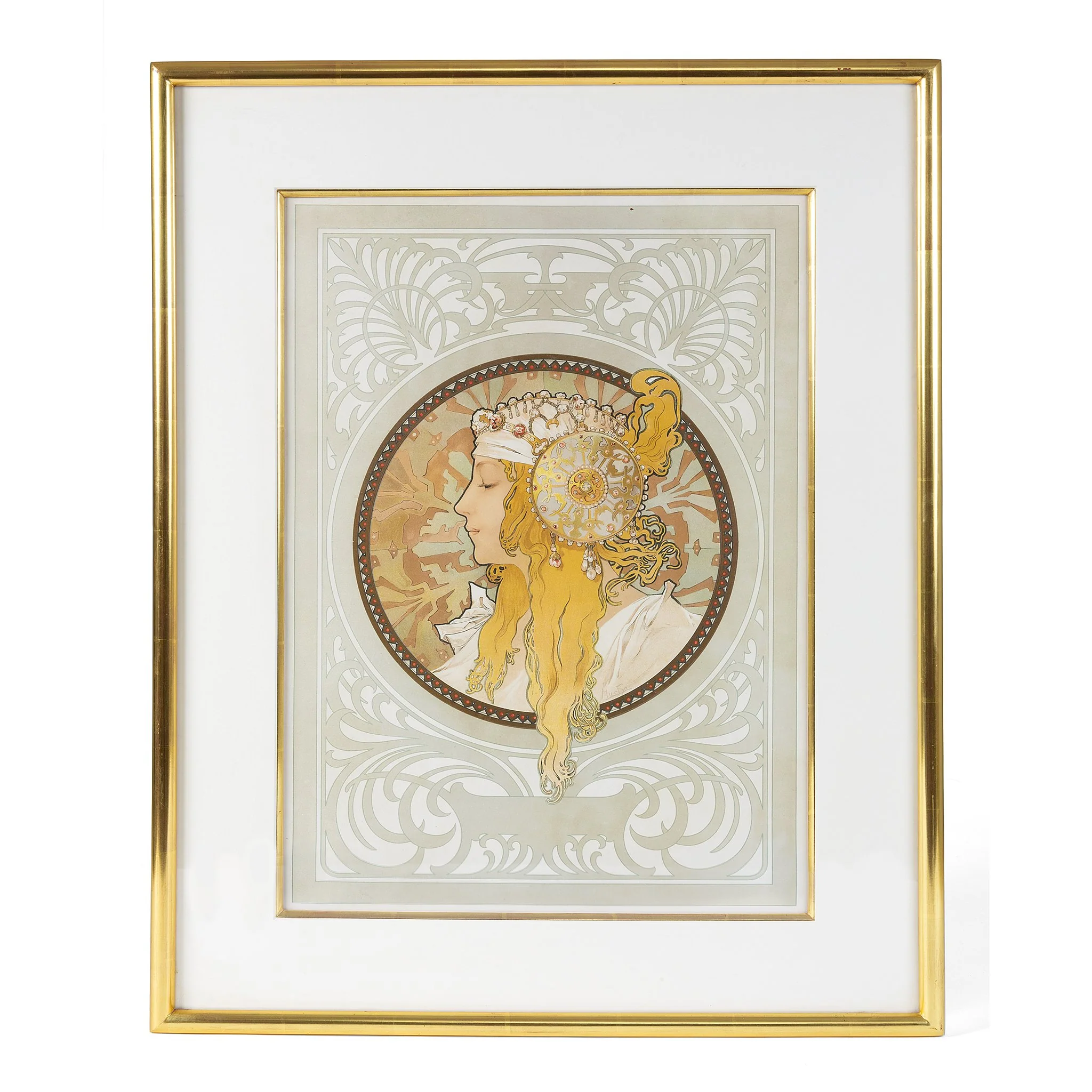 Alphonse Mucha Pair of "Byzantine Heads" Lithographs - Image 3