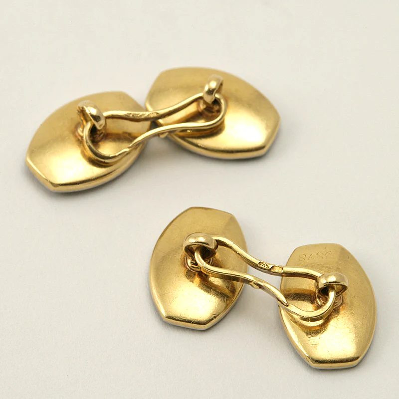 Coral and Onyx Double-Sided Cuff Links - Image 4