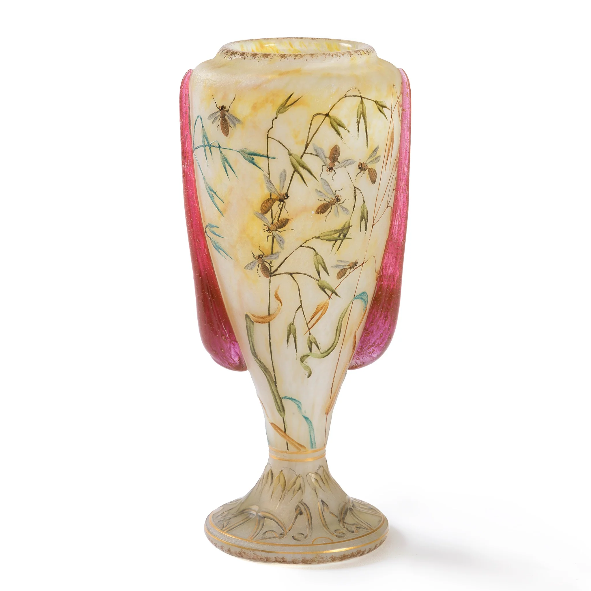 Daum Nancy "Avoine et abeilles" Vase - Image 4