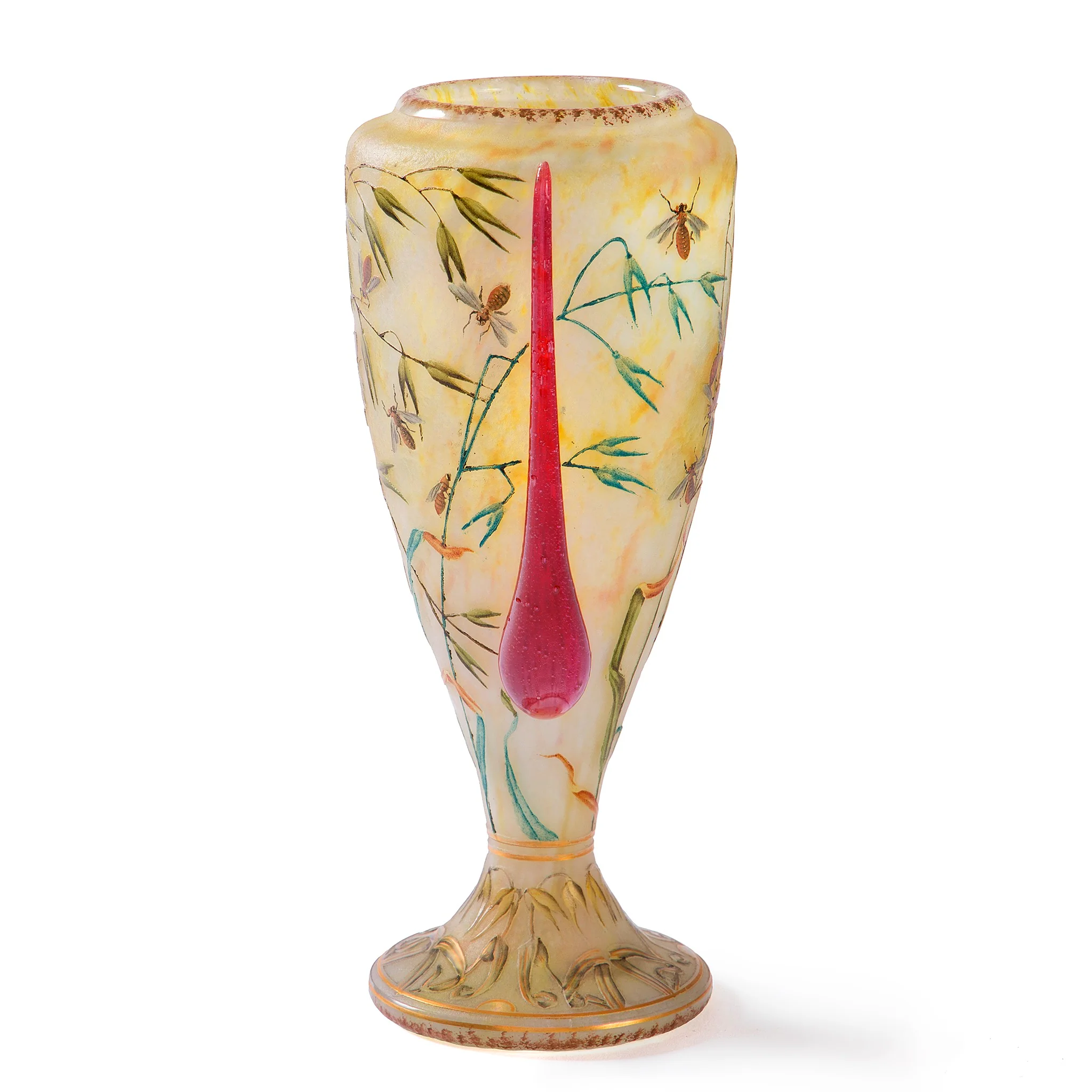 Daum Nancy "Avoine et abeilles" Vase - Image 5