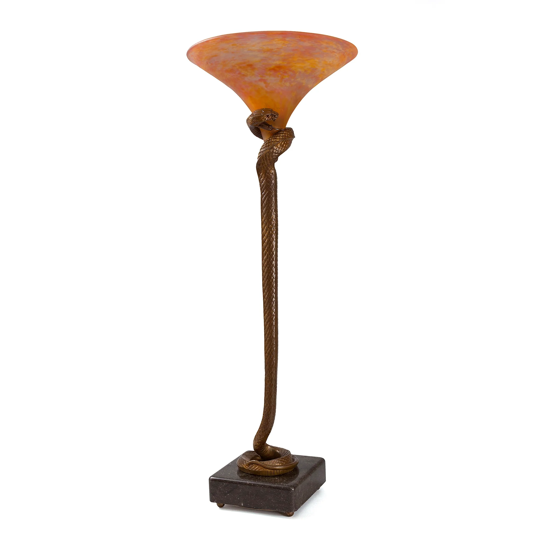 Edgar Brandt and Daum “La Tentation” Table Lamp - Image 3