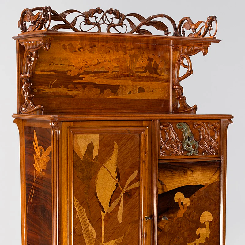Émile Gallé "Grenouilles" Fruitwood Cabinet - Image 3