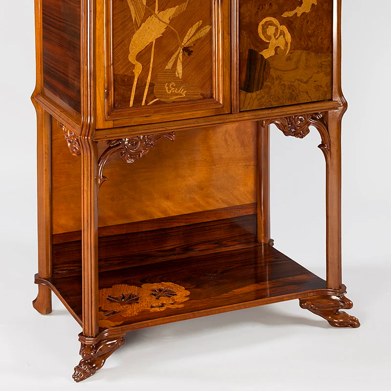 Émile Gallé "Grenouilles" Fruitwood Cabinet - Image 5