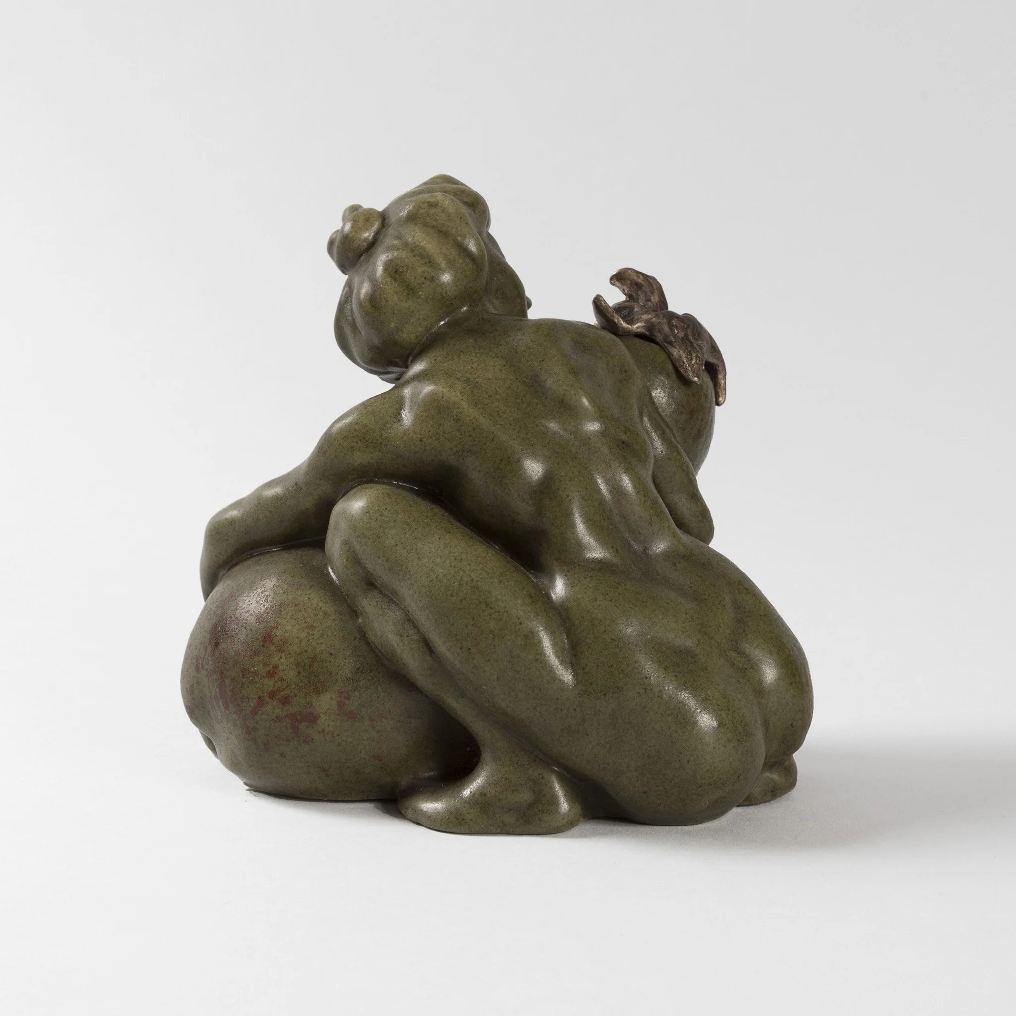 François-Rupert Carabin "Femme à la Coloquinte" Ceramic Inkwell - Image 3