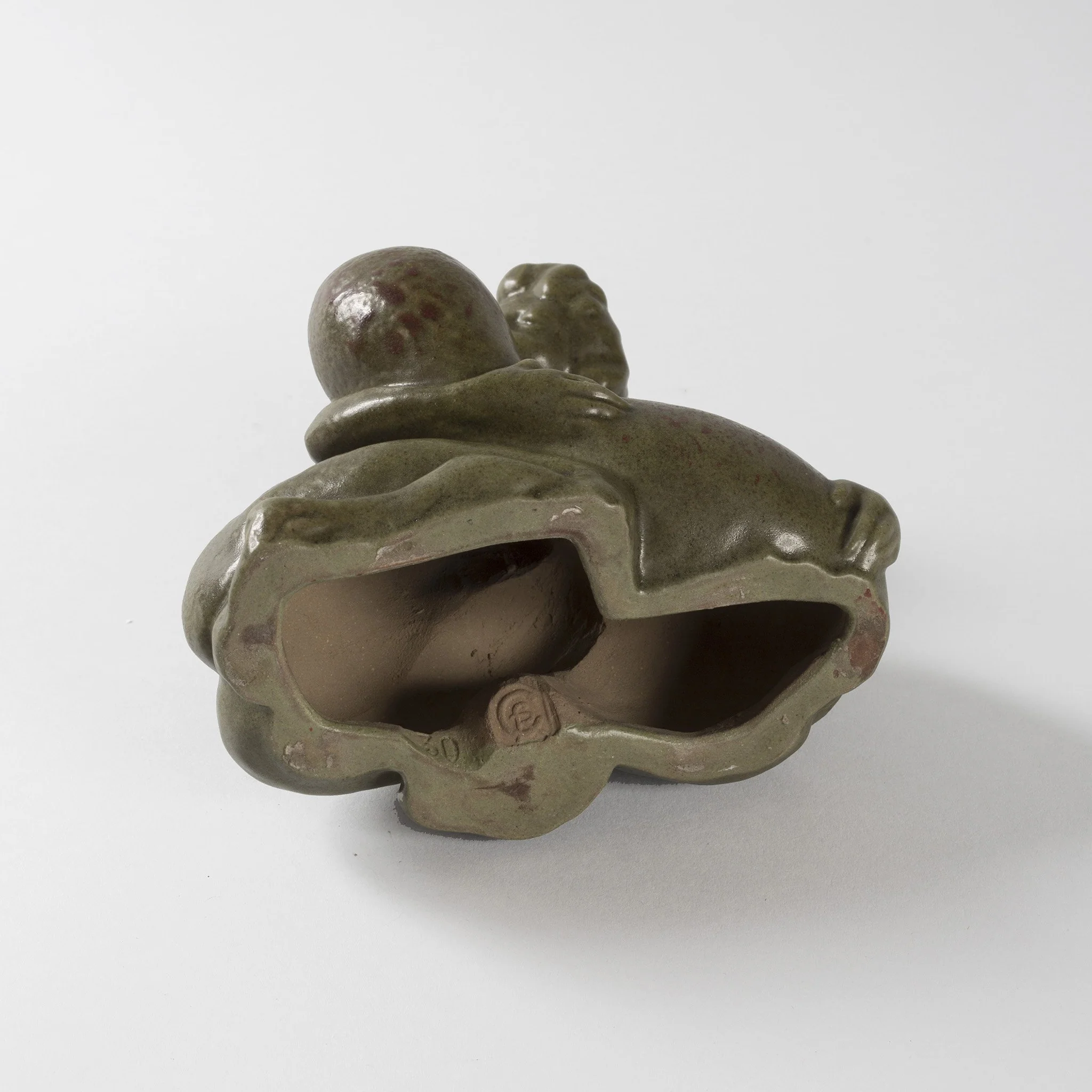 François-Rupert Carabin "Femme à la Coloquinte" Ceramic Inkwell - Image 5