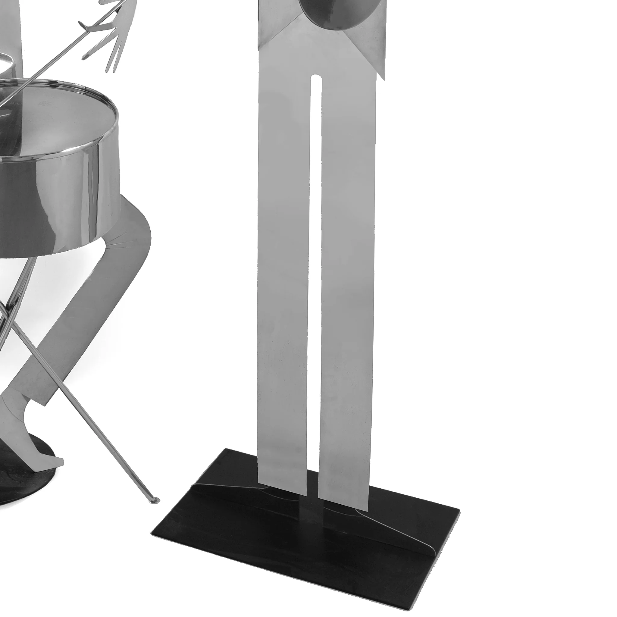 Franz Hagenauer Pair of Nickel-Plated Jazz Band Sculptures - Image 3