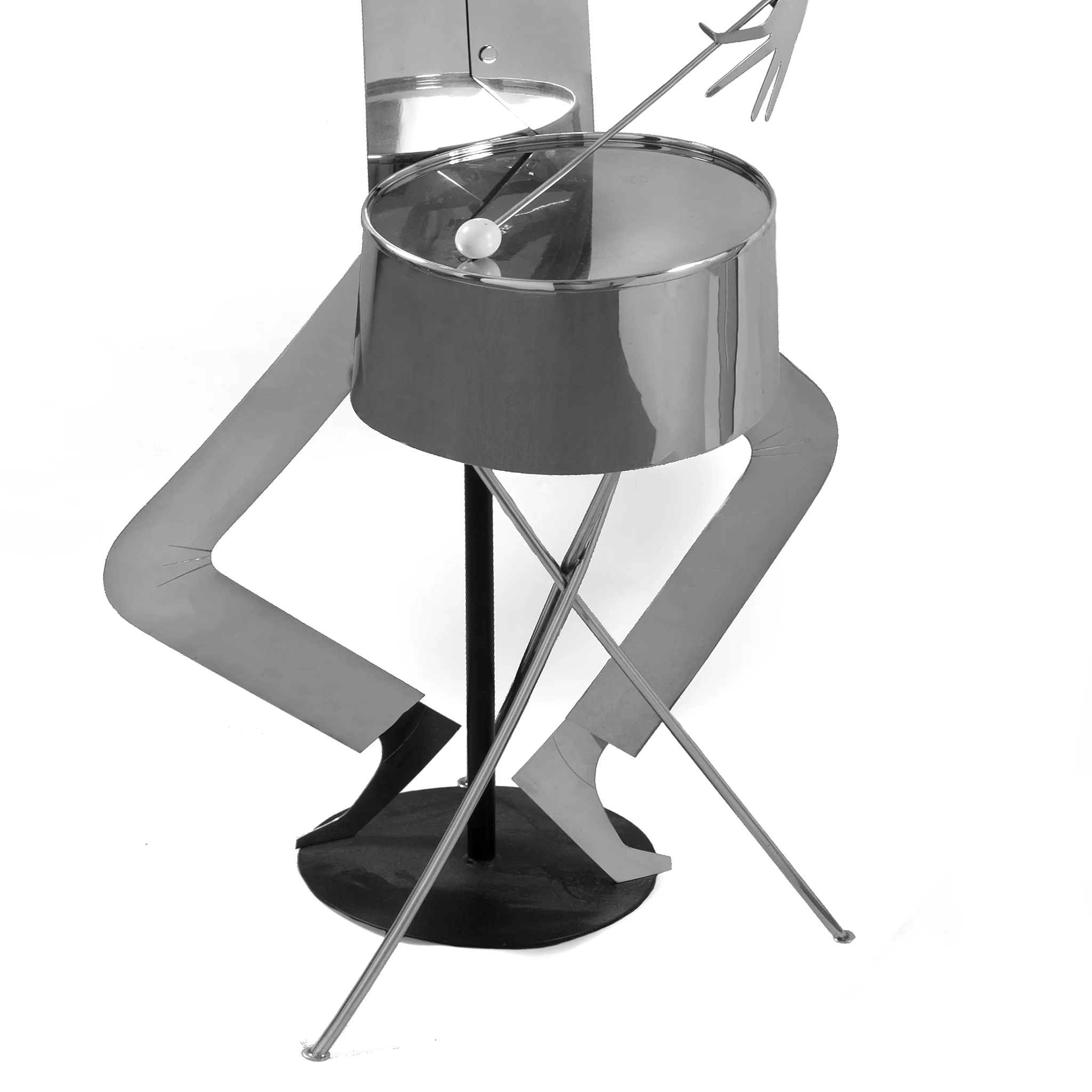 Franz Hagenauer Pair of Nickel-Plated Jazz Band Sculptures - Image 5