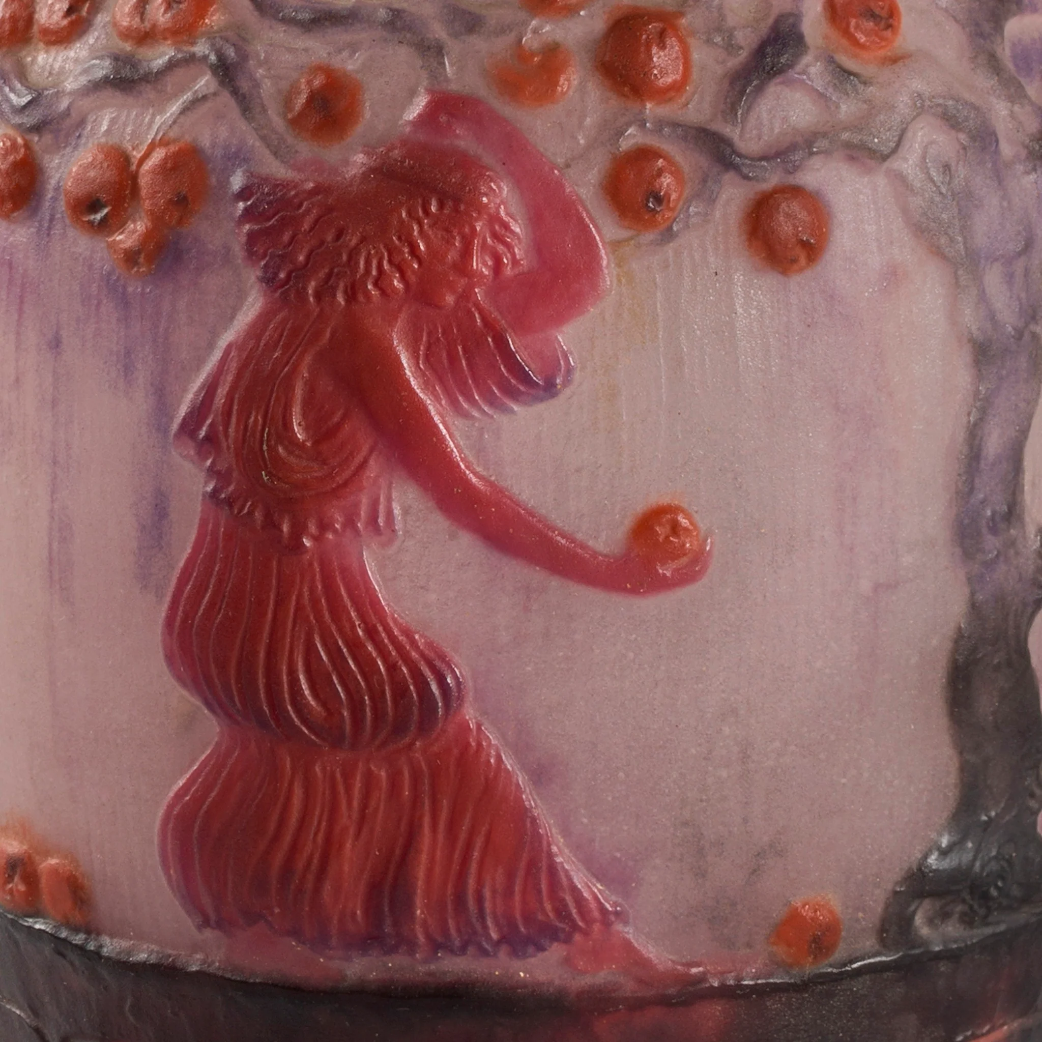 Gabriel Argy-Rousseau "Le Jardin des Hespérides" Pâte de Verre Glass Vase - Image 3