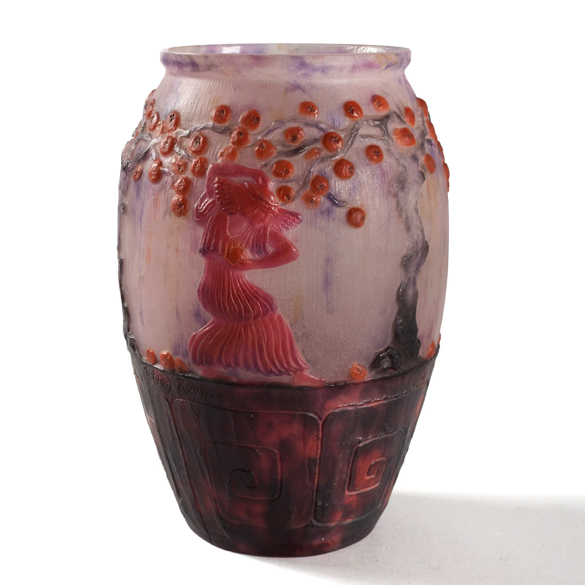 Gabriel Argy-Rousseau "Le Jardin des Hespérides" Pâte de Verre Glass Vase - Image 4