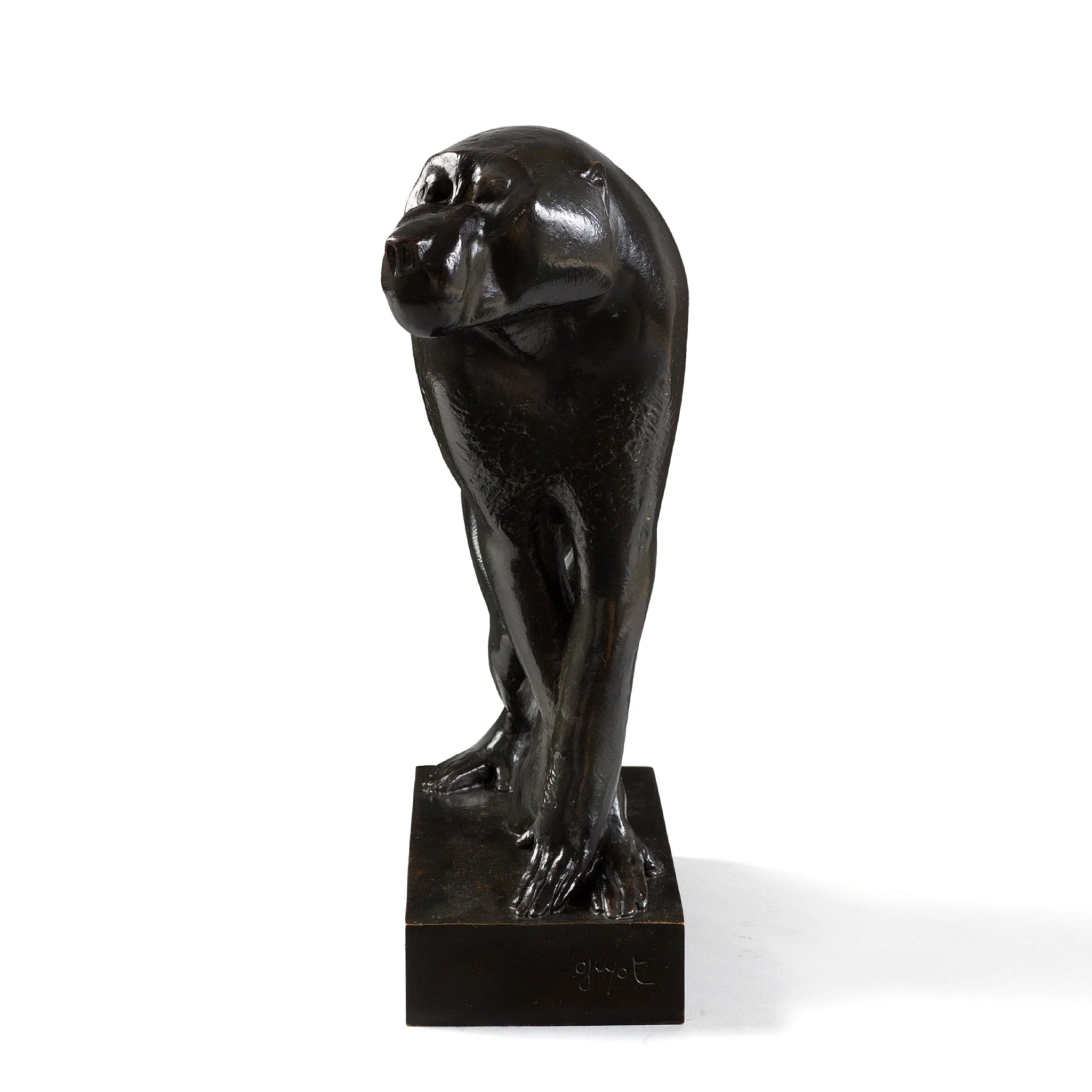 Georges Lucien Guyot "Babouin" Patinated Bronze Sculpture - Image 3