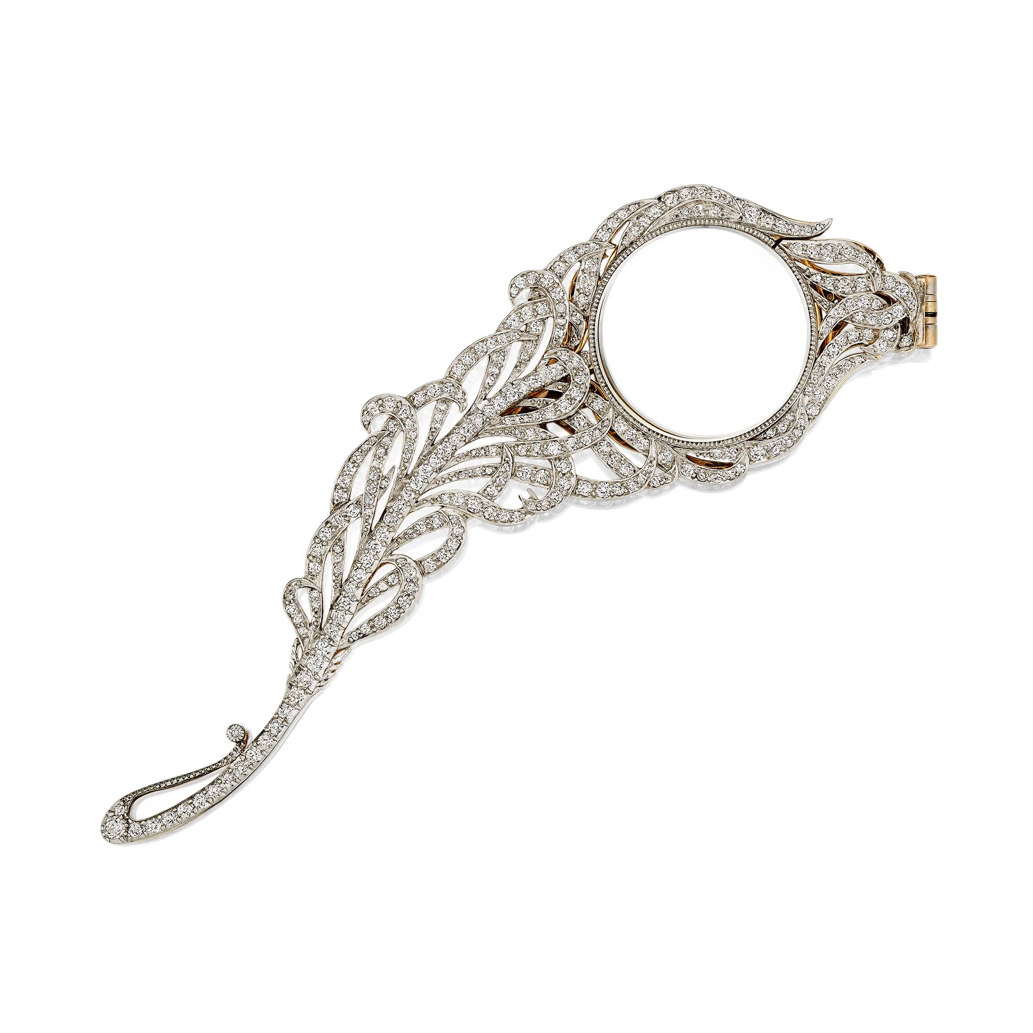 Howard & Co. Edwardian Diamond Lorgnette Pendant - Image 3