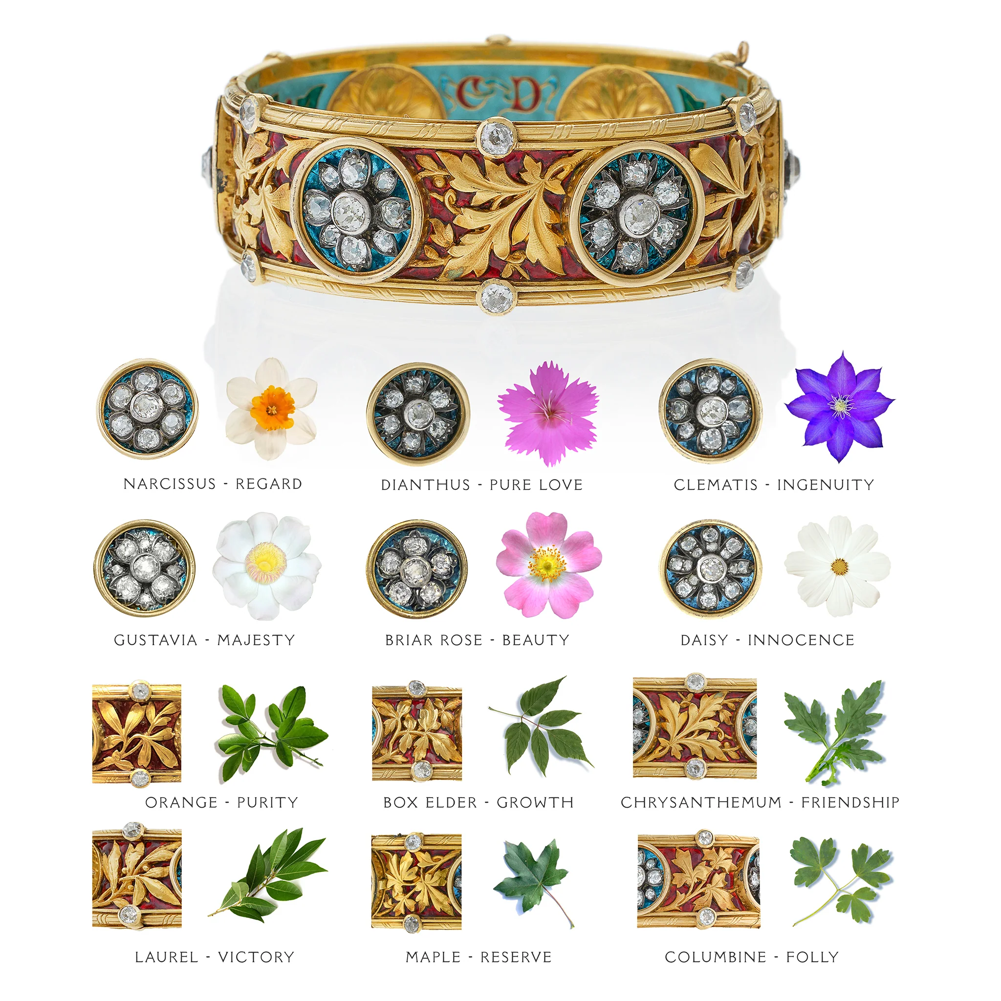 Important Bapst & Falize Paris Diamond and Enamel Bangle Bracelet - Image 6