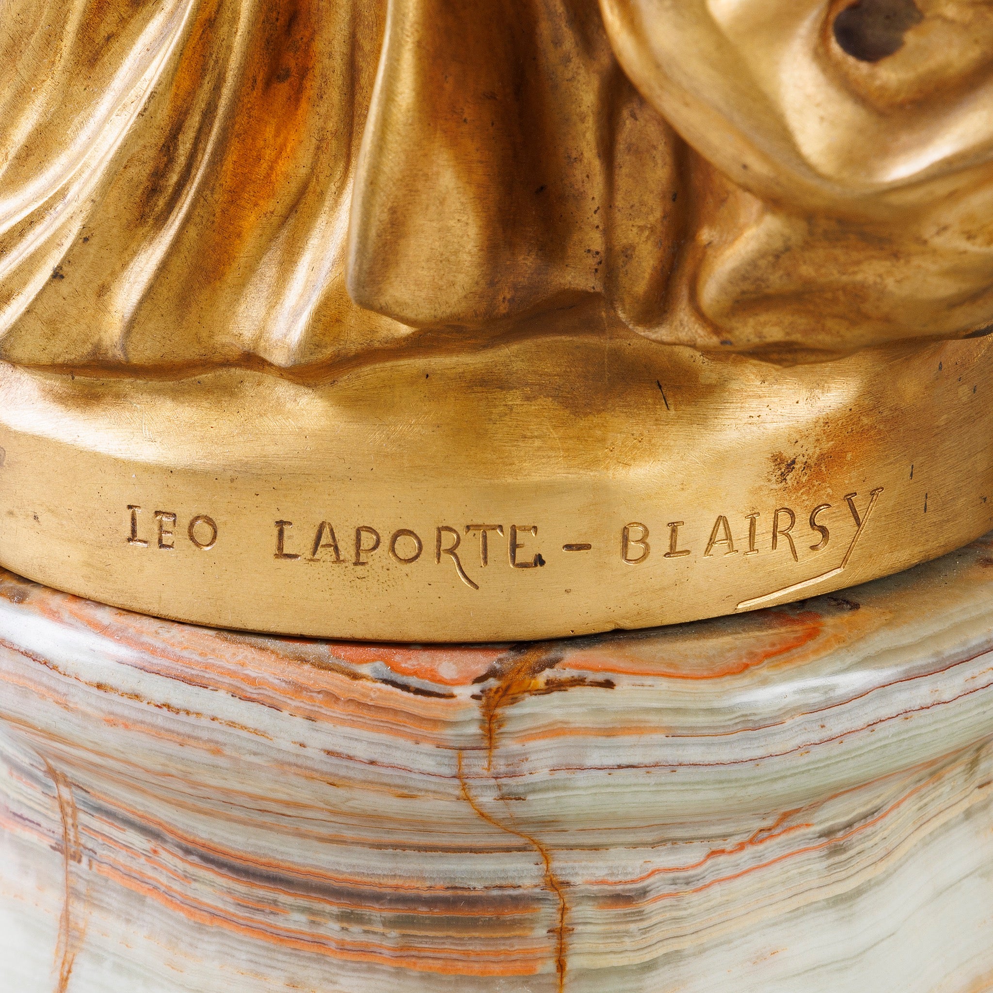 Leo Laporte-Blairsy "Vestal Virgin” Bronze Lighted Figural Sculpture - Image 6