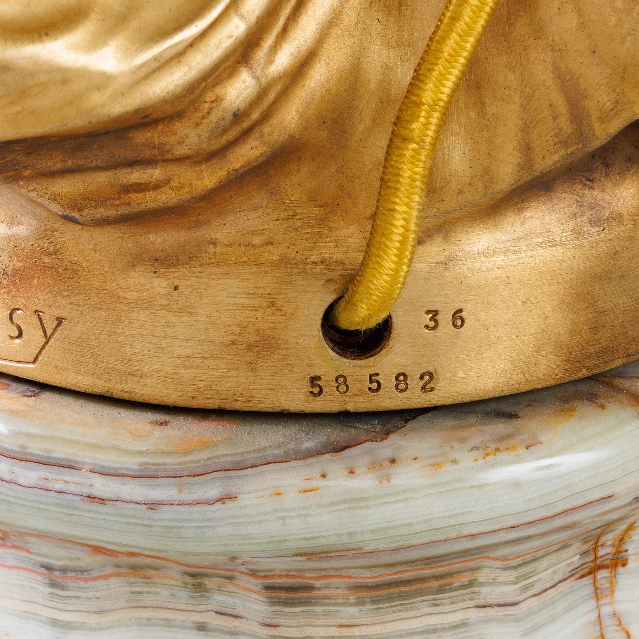 Leo Laporte-Blairsy "Vestal Virgin” Bronze Lighted Figural Sculpture - Image 7