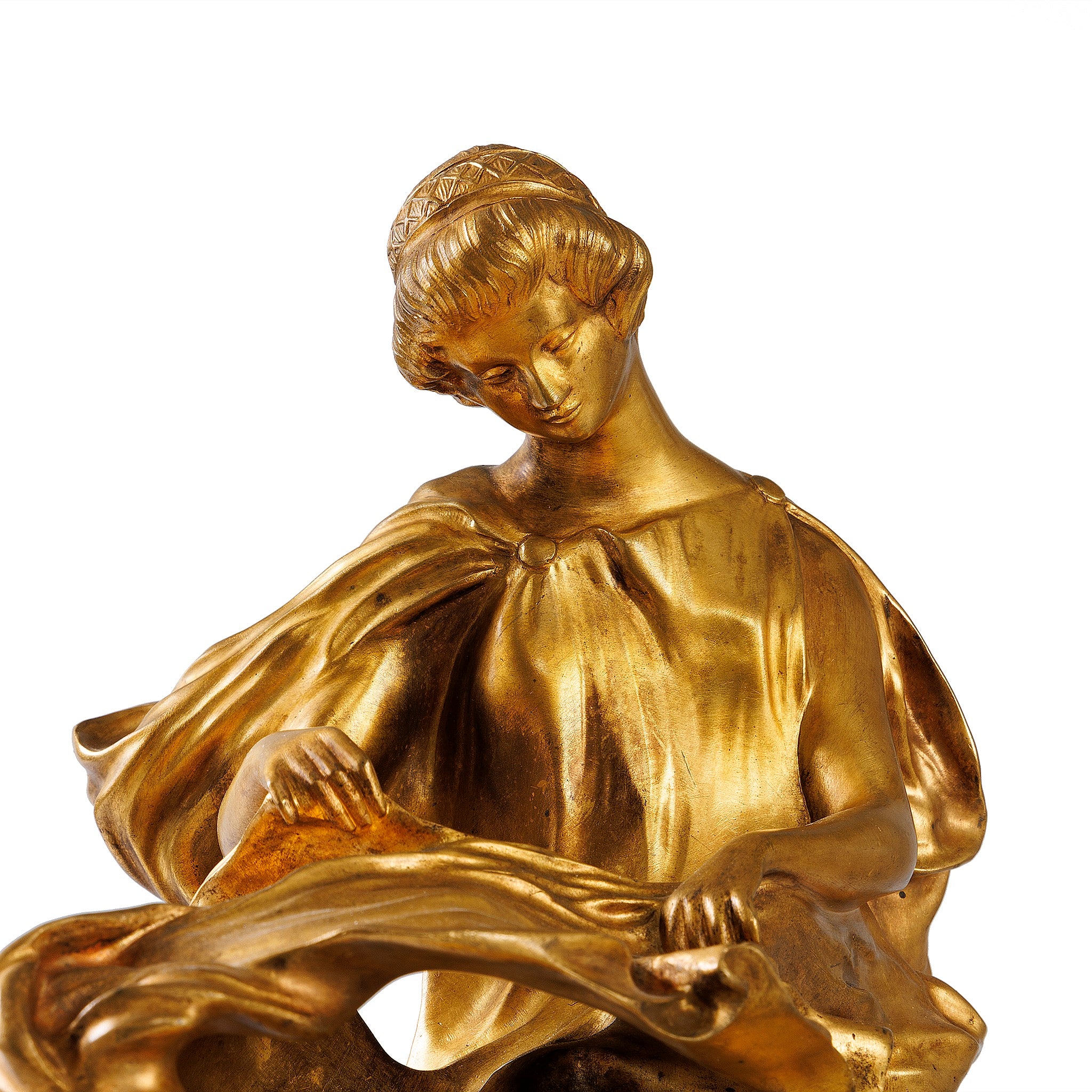 Leo Laporte-Blairsy "Vestal Virgin” Bronze Lighted Figural Sculpture - Image 8