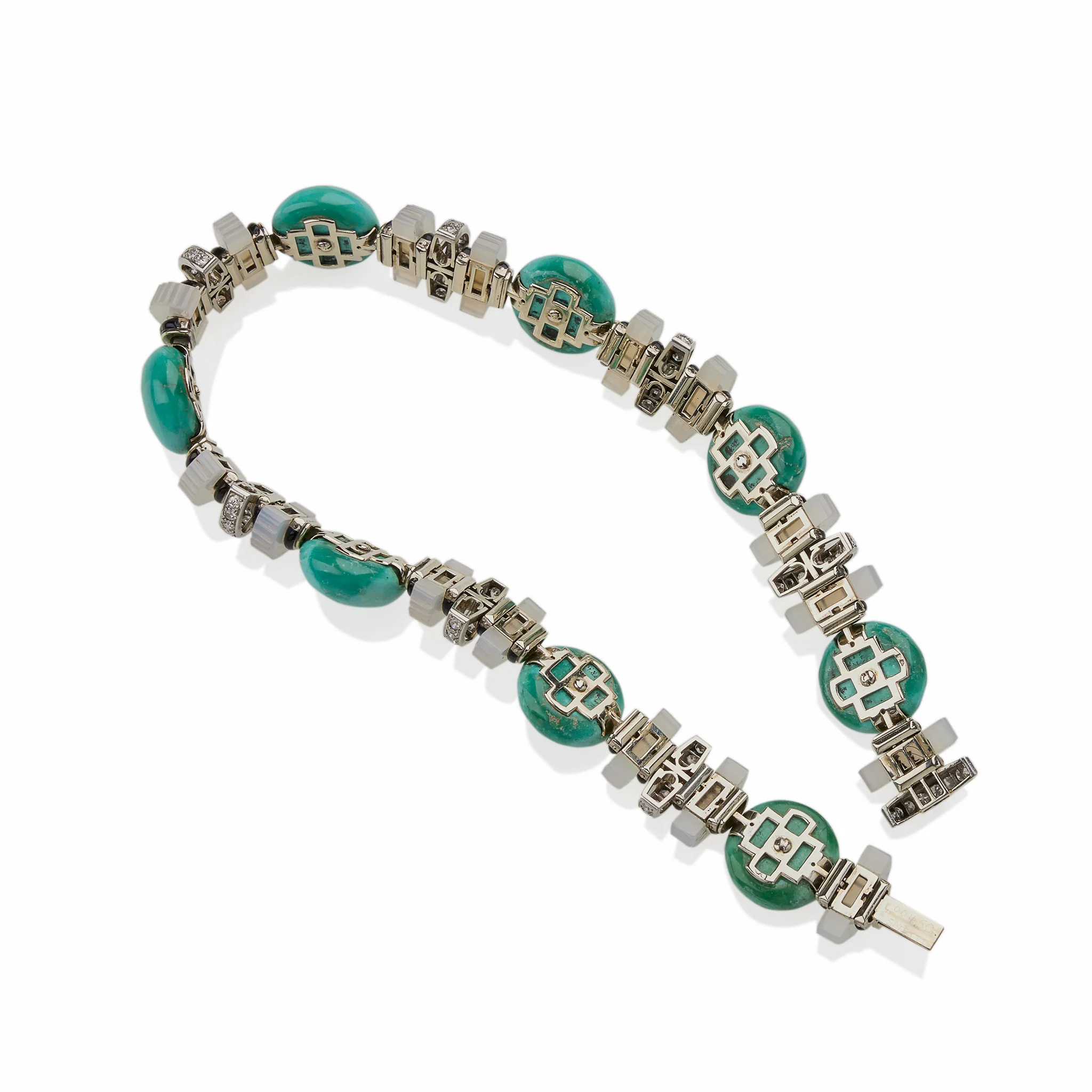 Mauboussin Turquoise, Chalcedony and Diamond Necklace - Image 5
