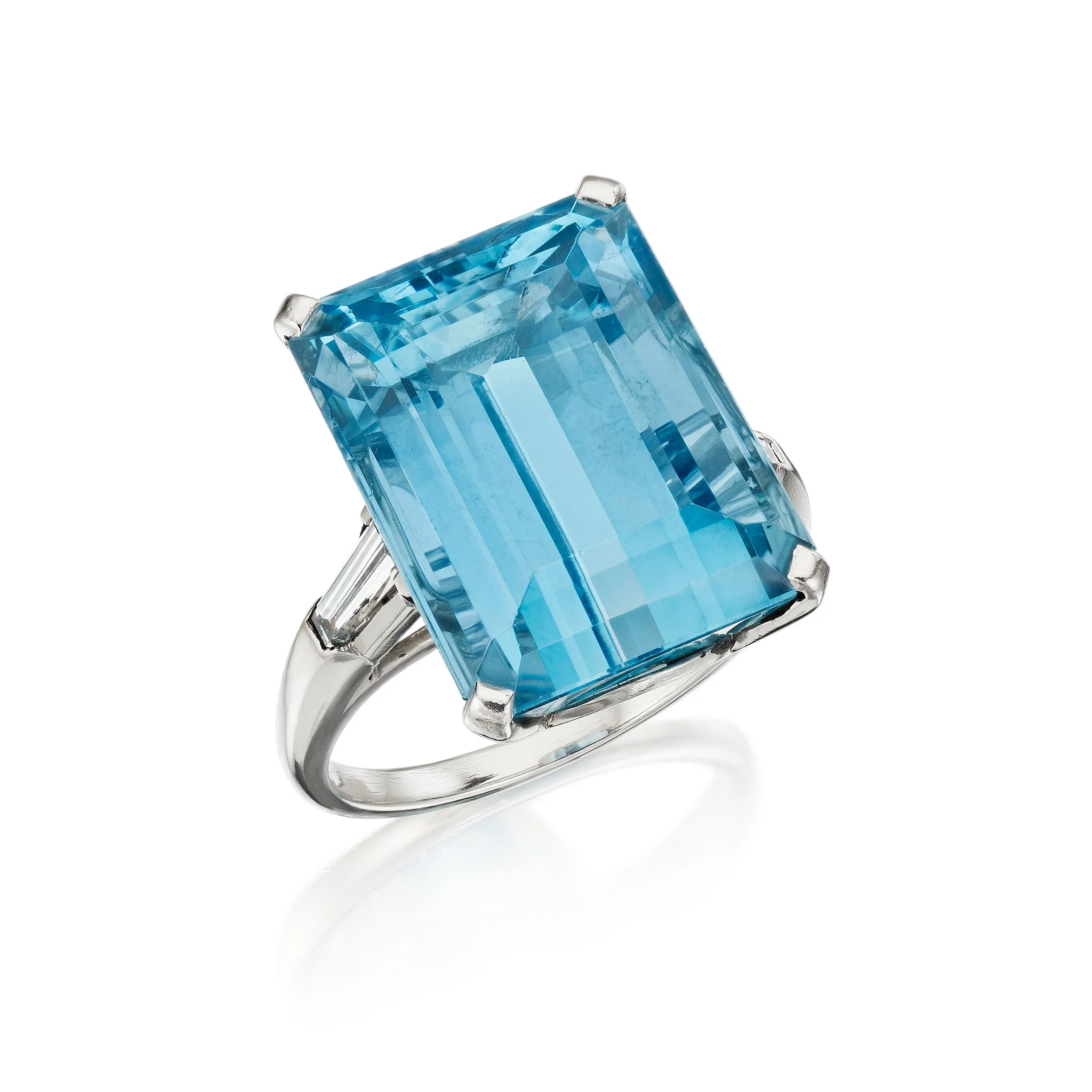 Oscar Heyman Aquamarine and Diamond Ring - Image 4