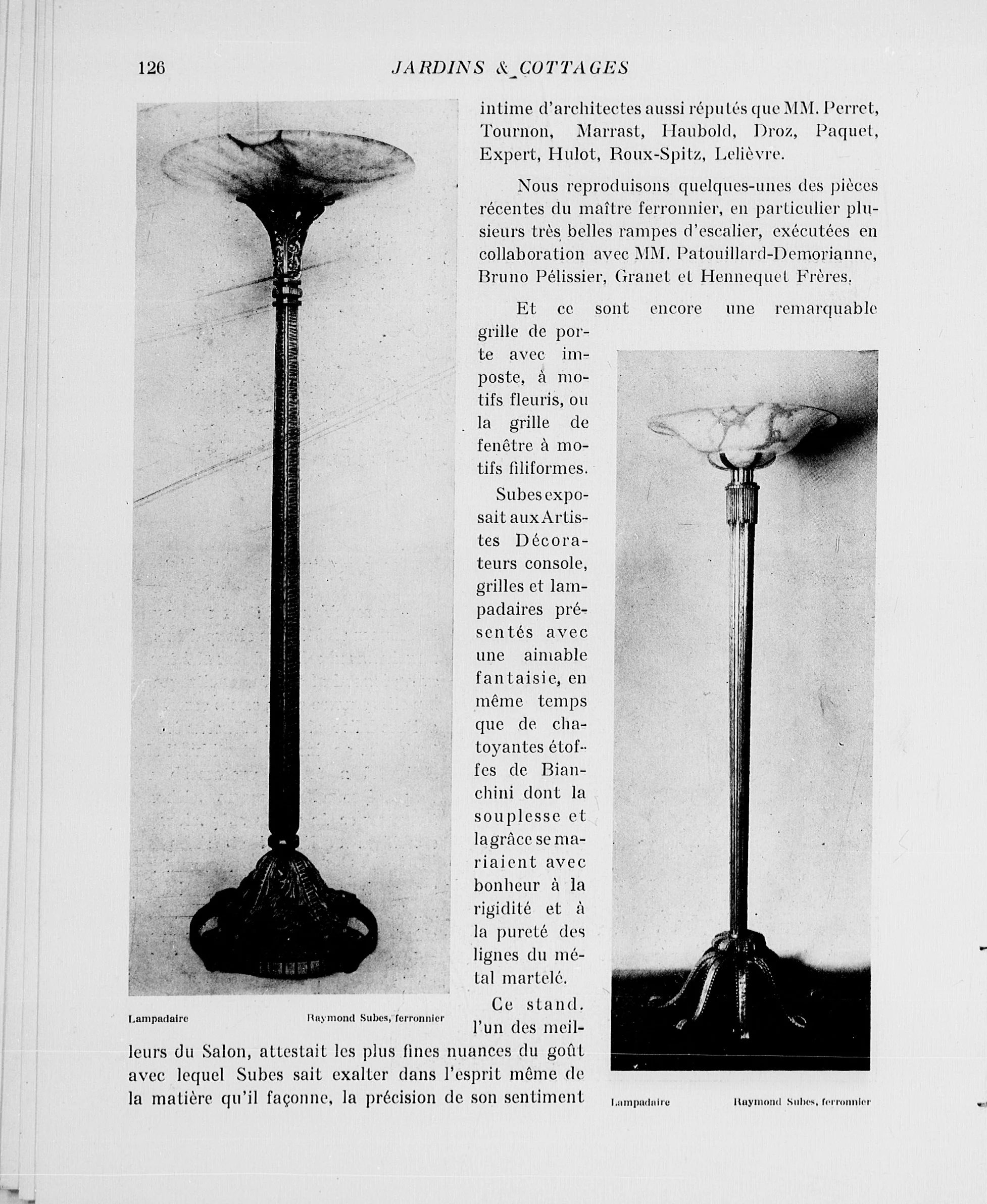 Raymond Subes Wrought Iron Floor Lamp - Image 4