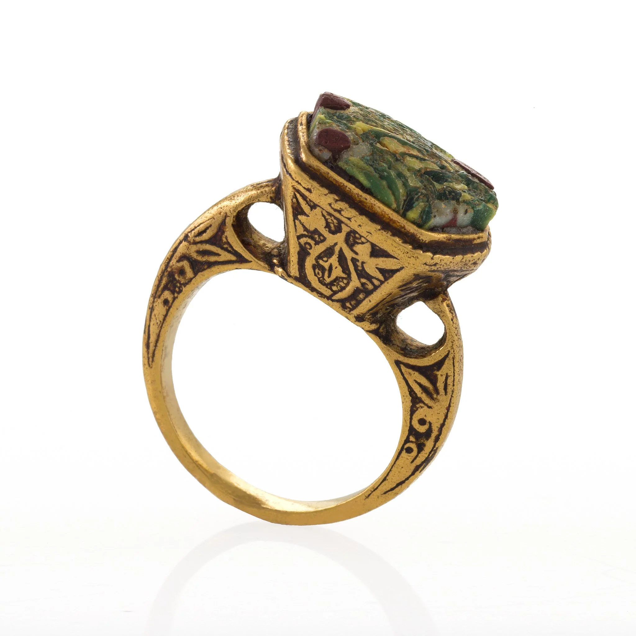 Renaissance Ring with Ancient Roman Mosaic Glass - Image 3