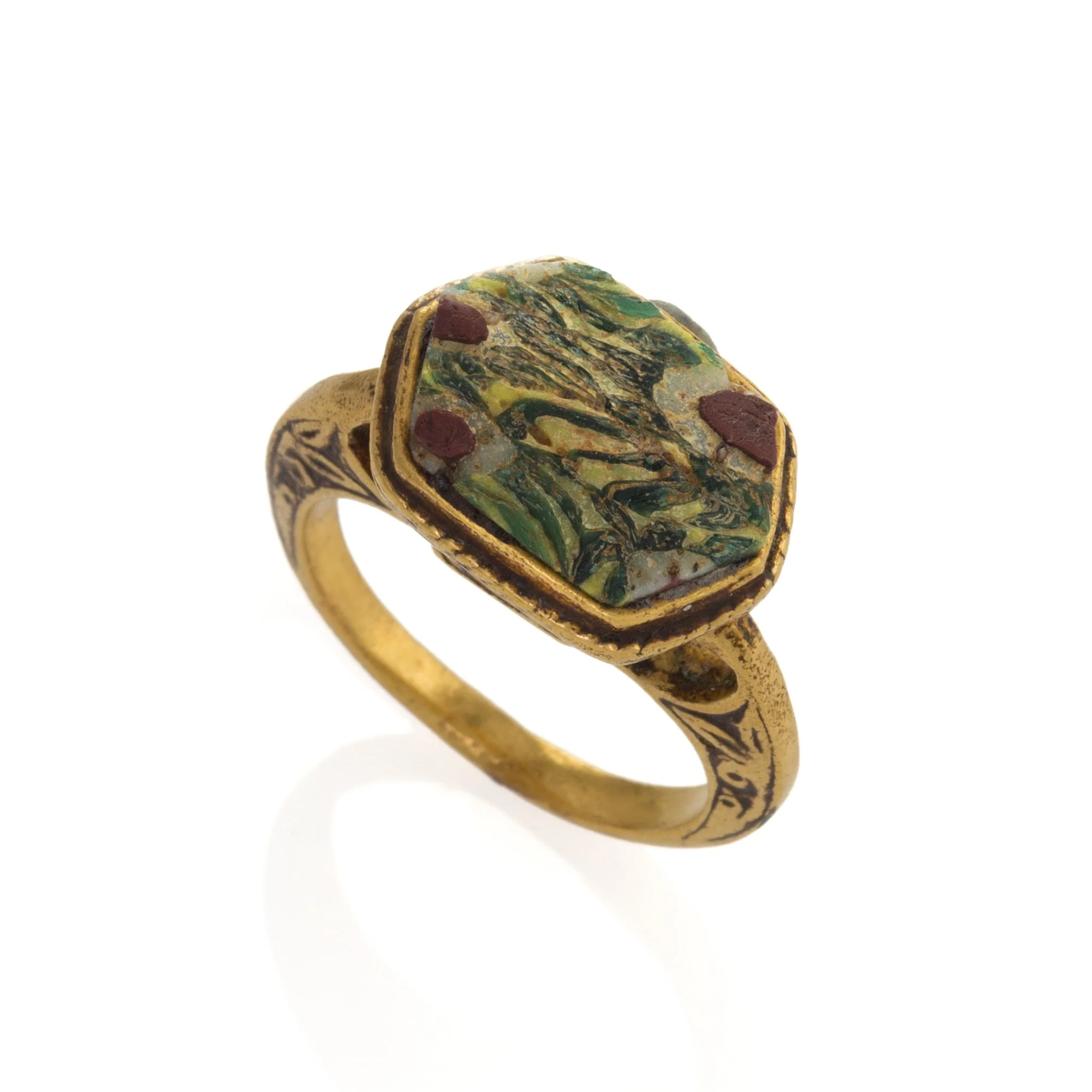 Renaissance Ring with Ancient Roman Mosaic Glass - Image 4