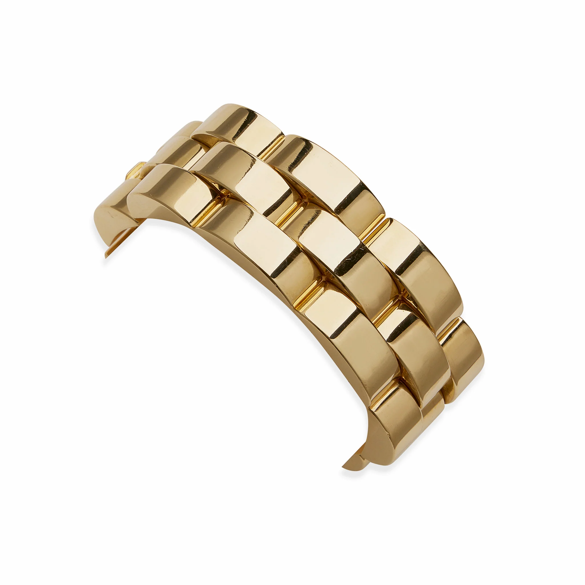 Retro 18K Gold Tank Track Bracelet - Image 6