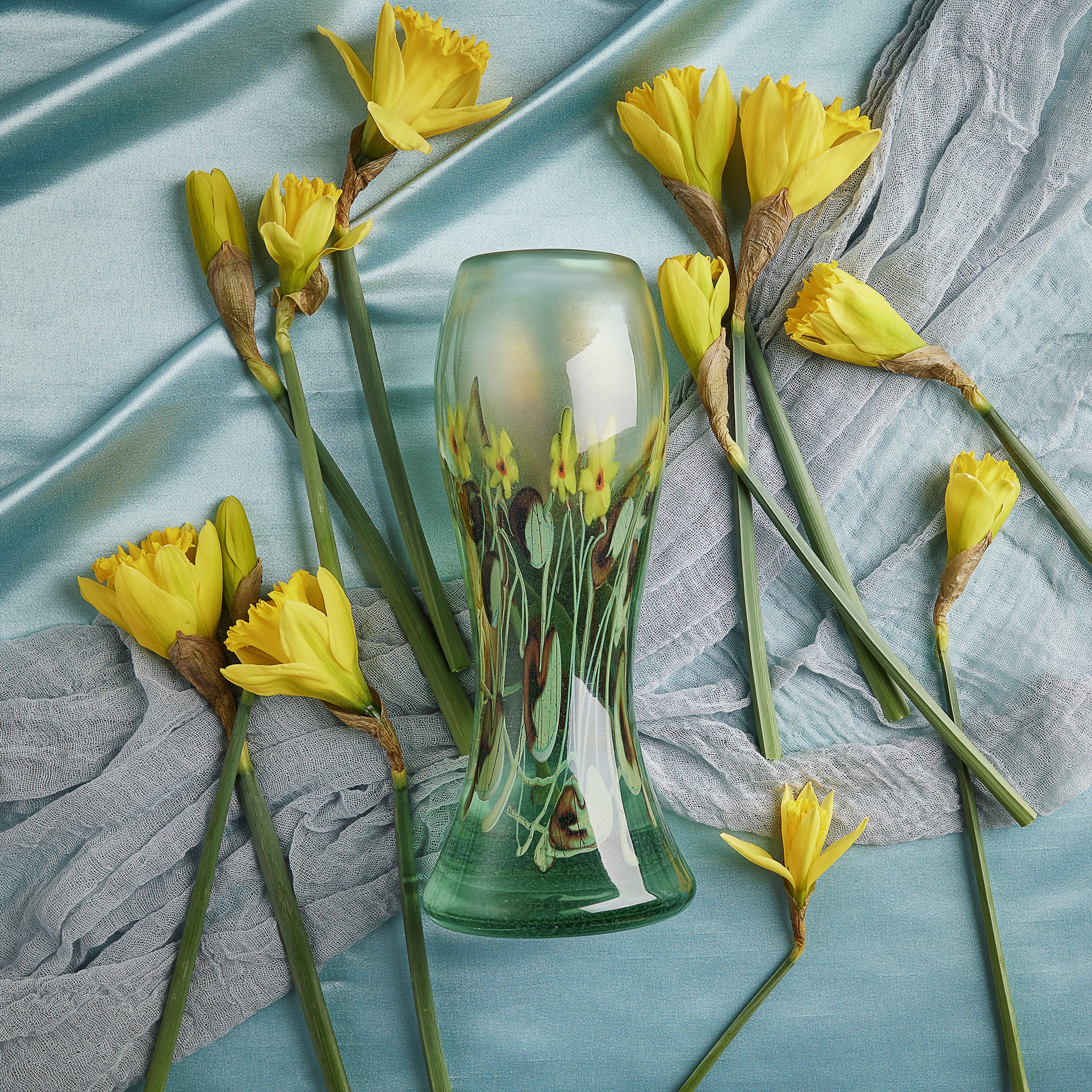 Tiffany Studios New York "Aquamarine" Glass Vase - Image 4