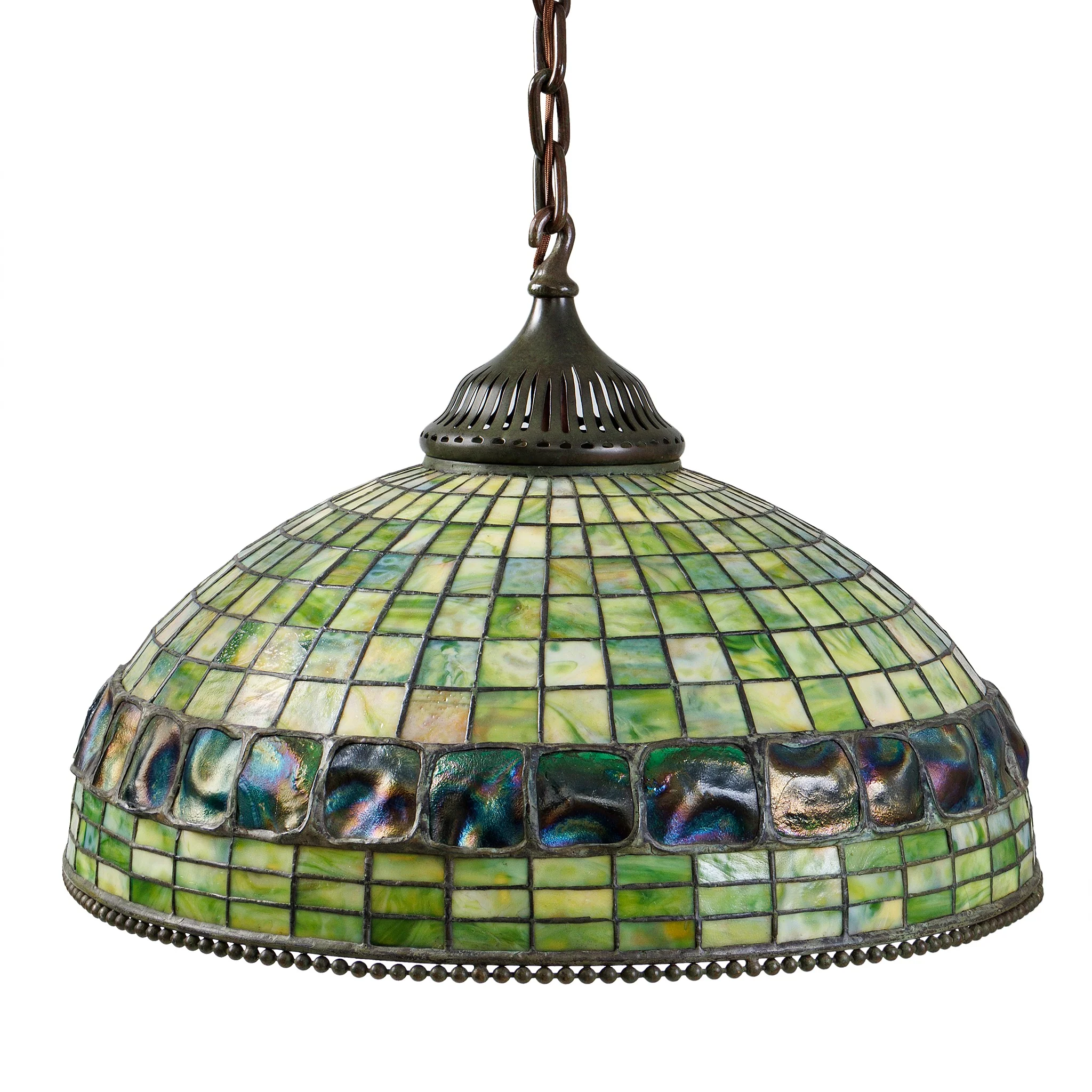 Tiffany Studios New York "Belted Turtleback" Chandelier - Image 3