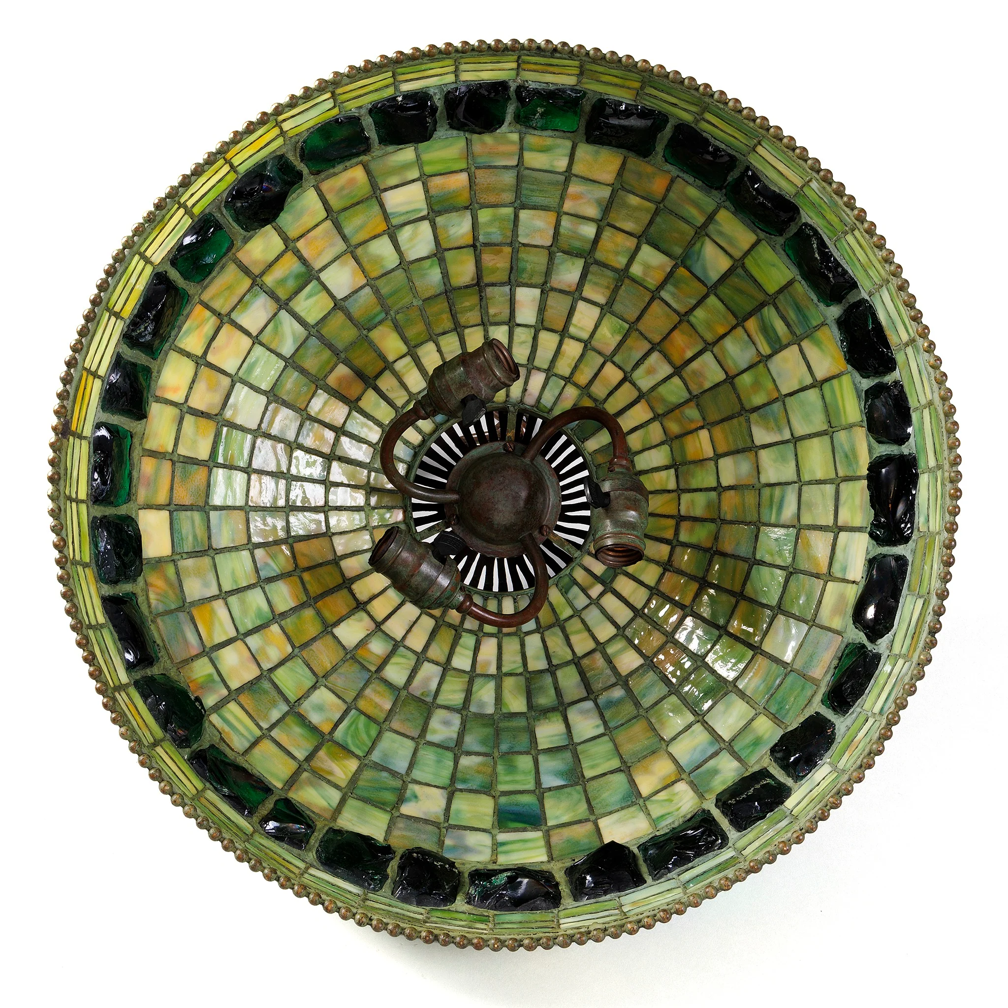 Tiffany Studios New York "Belted Turtleback" Chandelier - Image 5