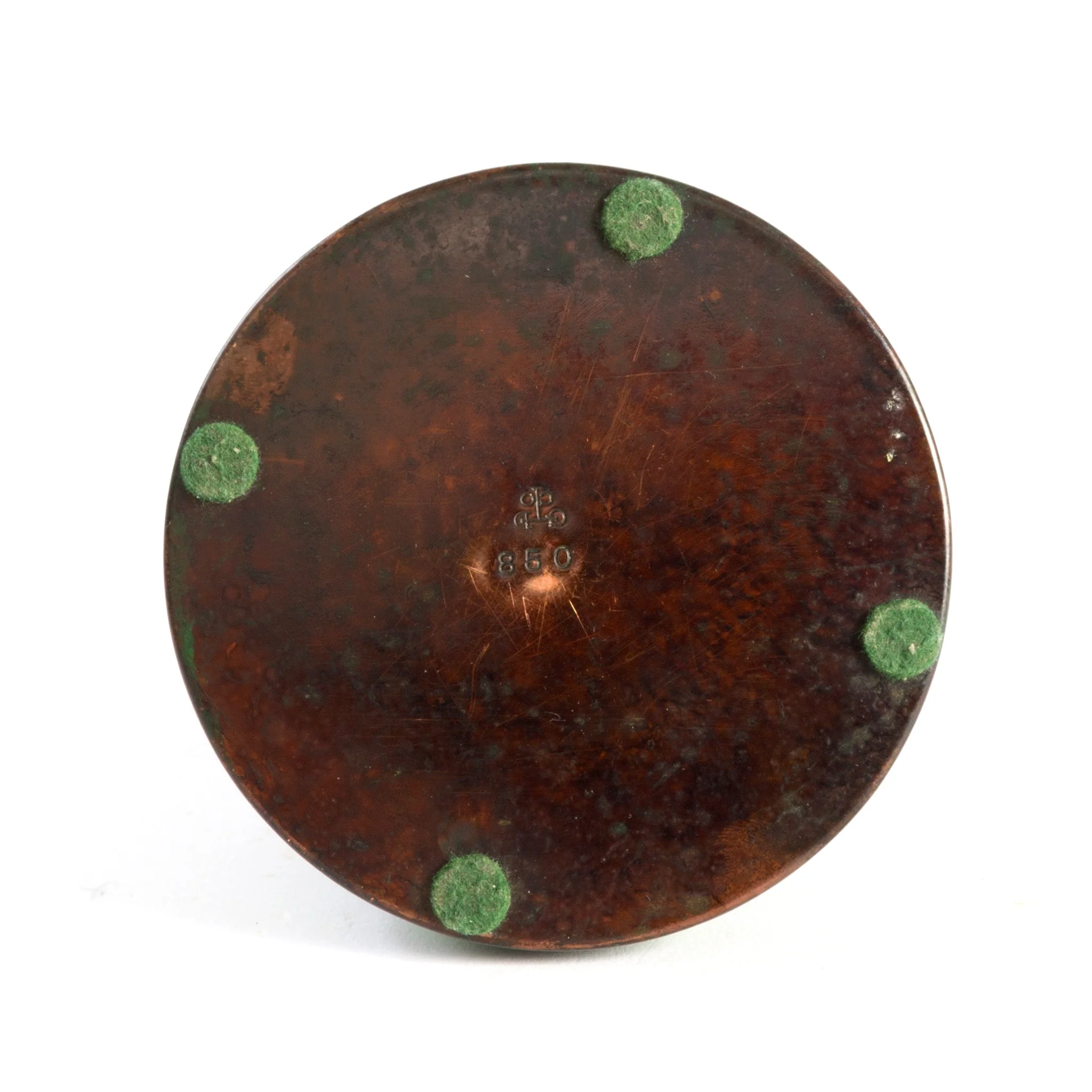 Tiffany Studios New York Bronze and Green Glass Inkwell - Image 6