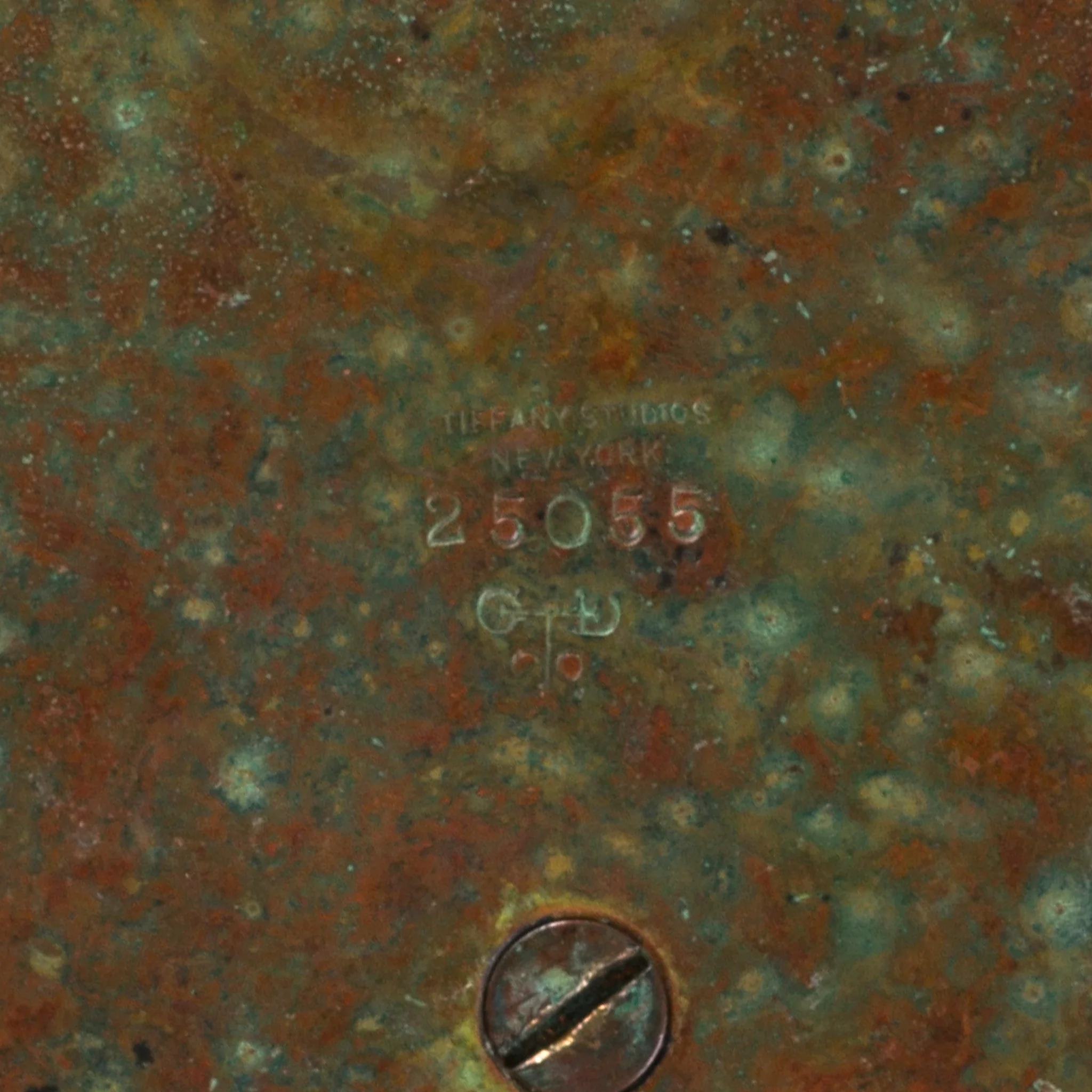 Tiffany Studios New York Bronze and Green Glass Inkwell - Image 5