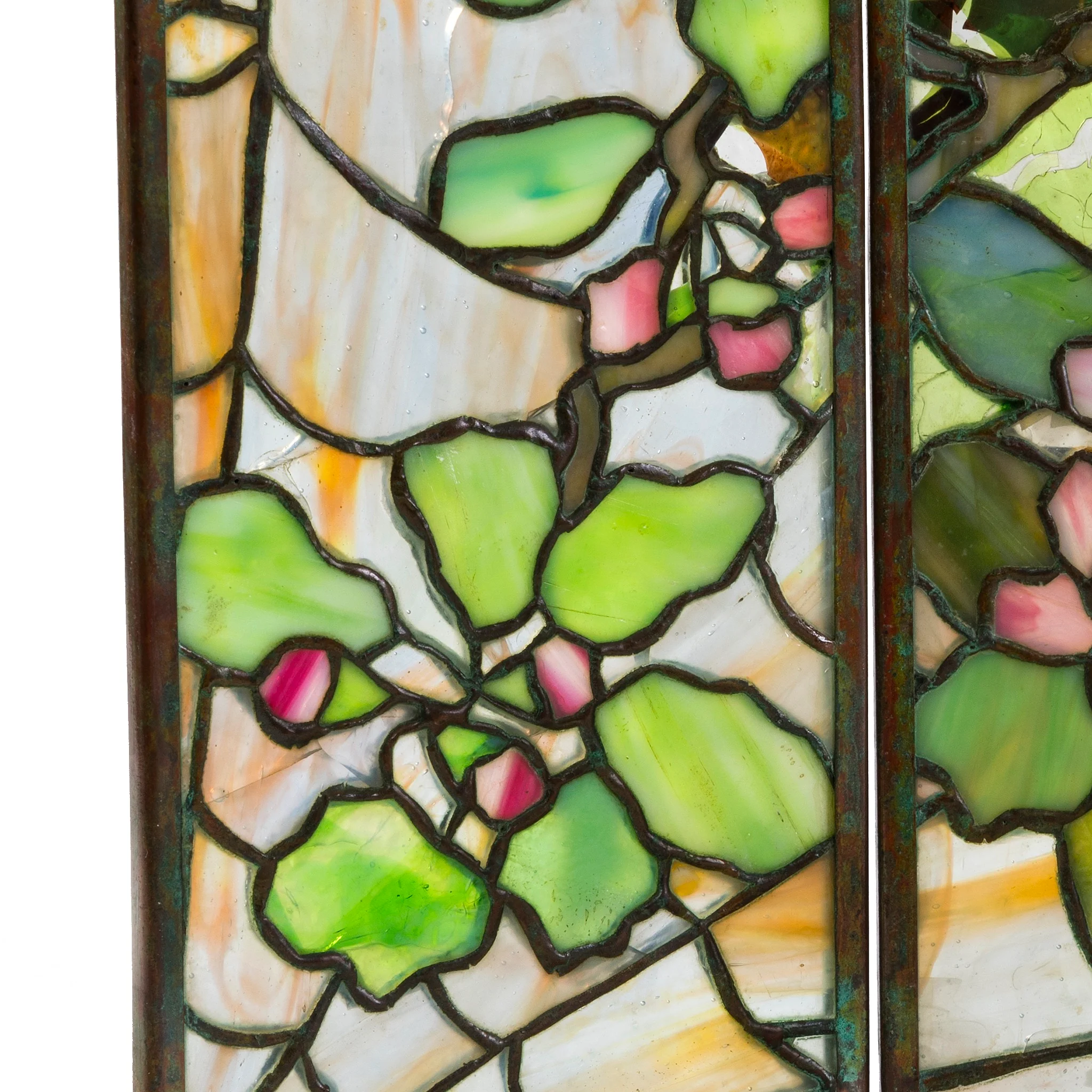 Tiffany Studios New York "Cobweb and Apple Blossom" Tea Screen - Image 3