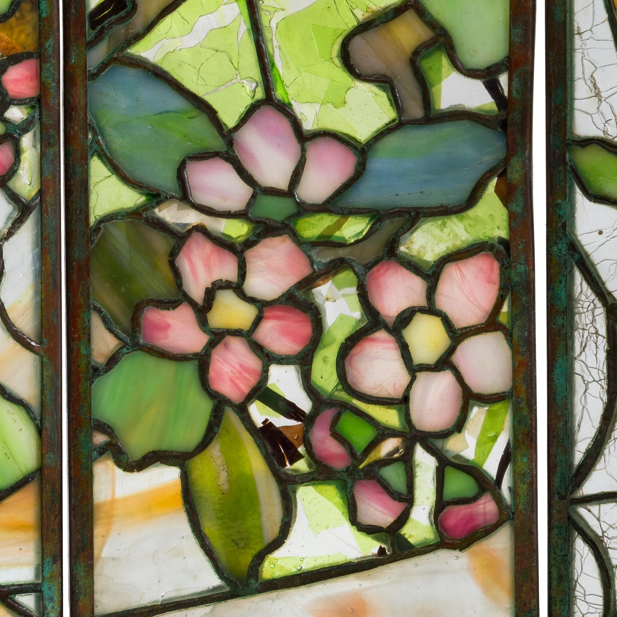 Tiffany Studios New York "Cobweb and Apple Blossom" Tea Screen - Image 4