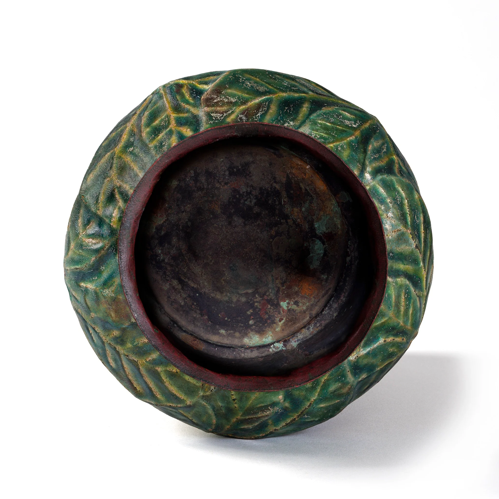 Tiffany Studios New York Copper and Enamel "Milkweed" Vase - Image 5