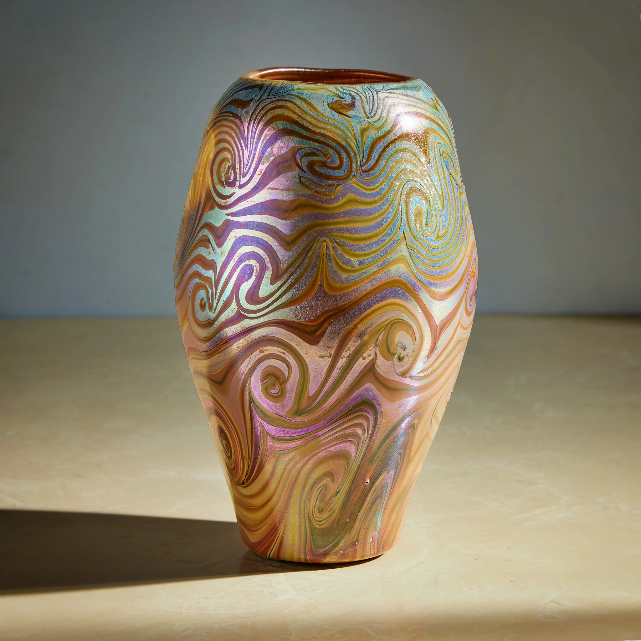 Tiffany Studios New York "Damascene" Favrile Glass Vase - Image 6