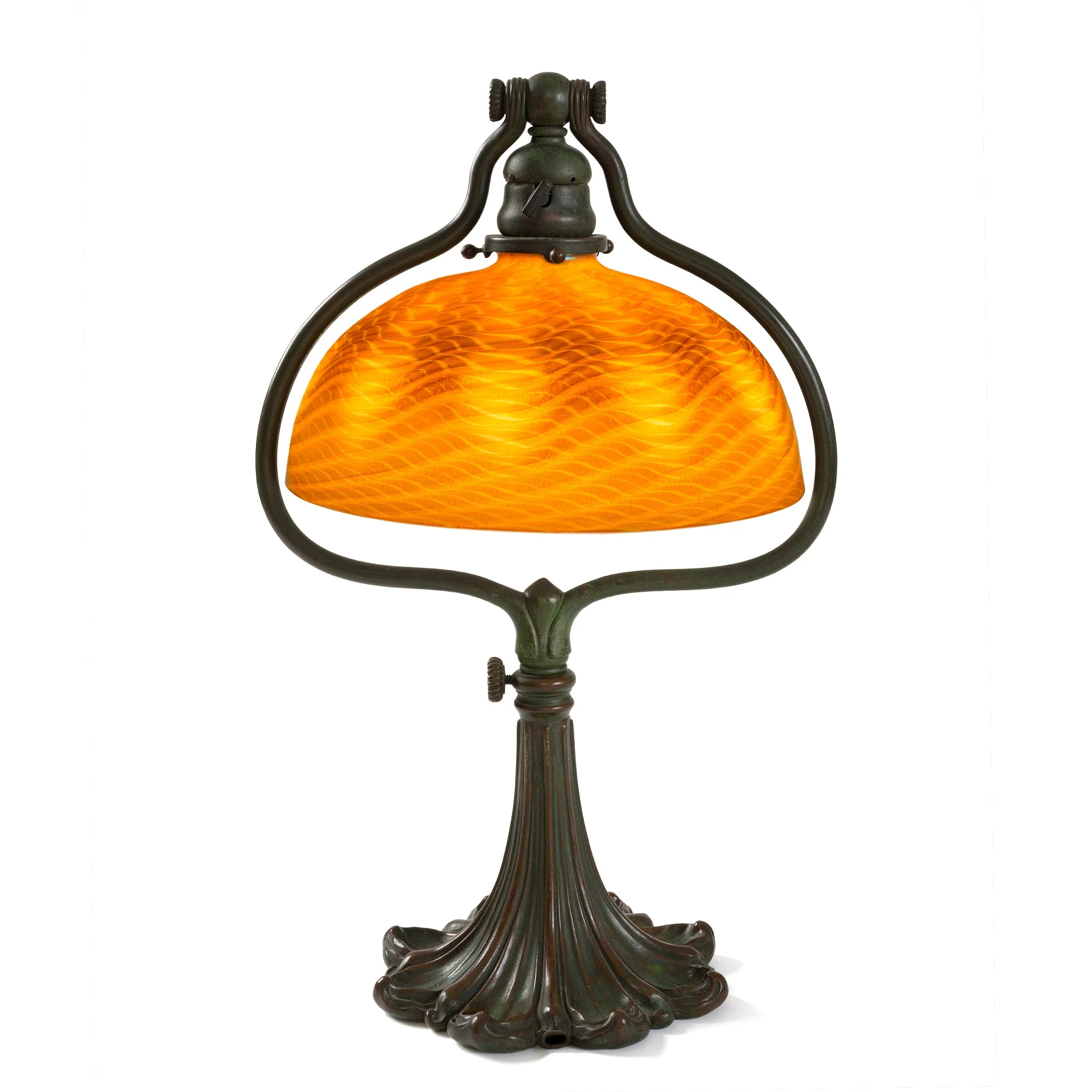 Tiffany Studios New York "Damascene Harp" Desk Lamp - Image 3