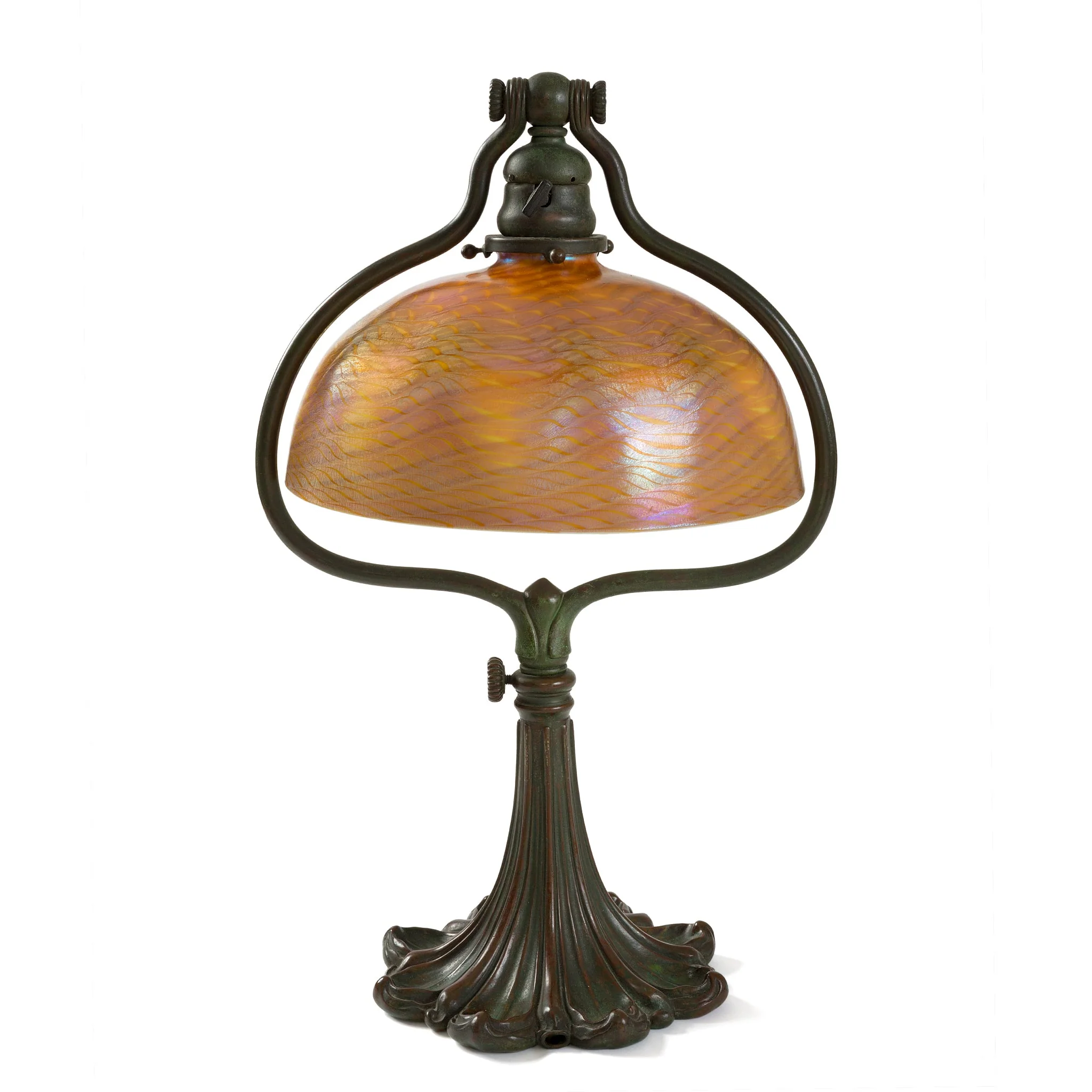 Tiffany Studios New York "Damascene Harp" Desk Lamp - Image 4