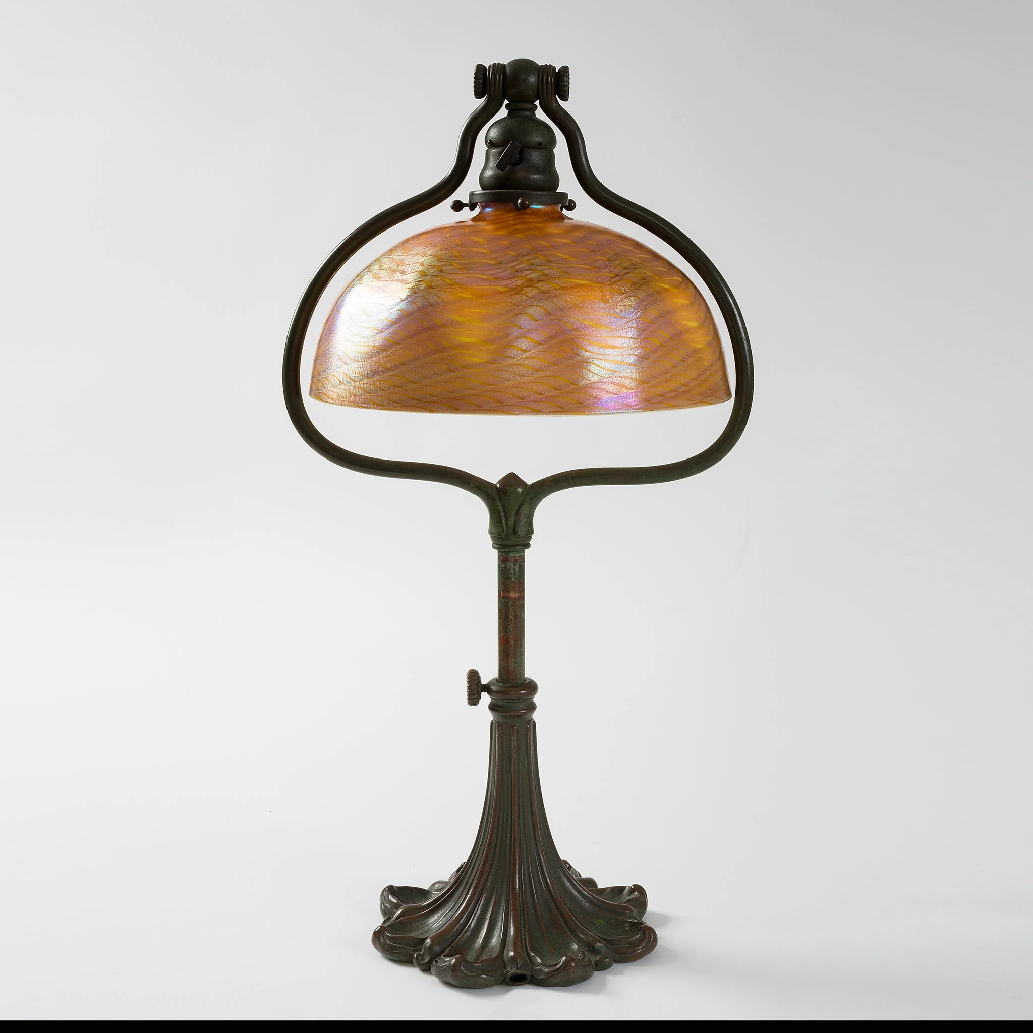 Tiffany Studios New York "Damascene Harp" Desk Lamp - Image 5