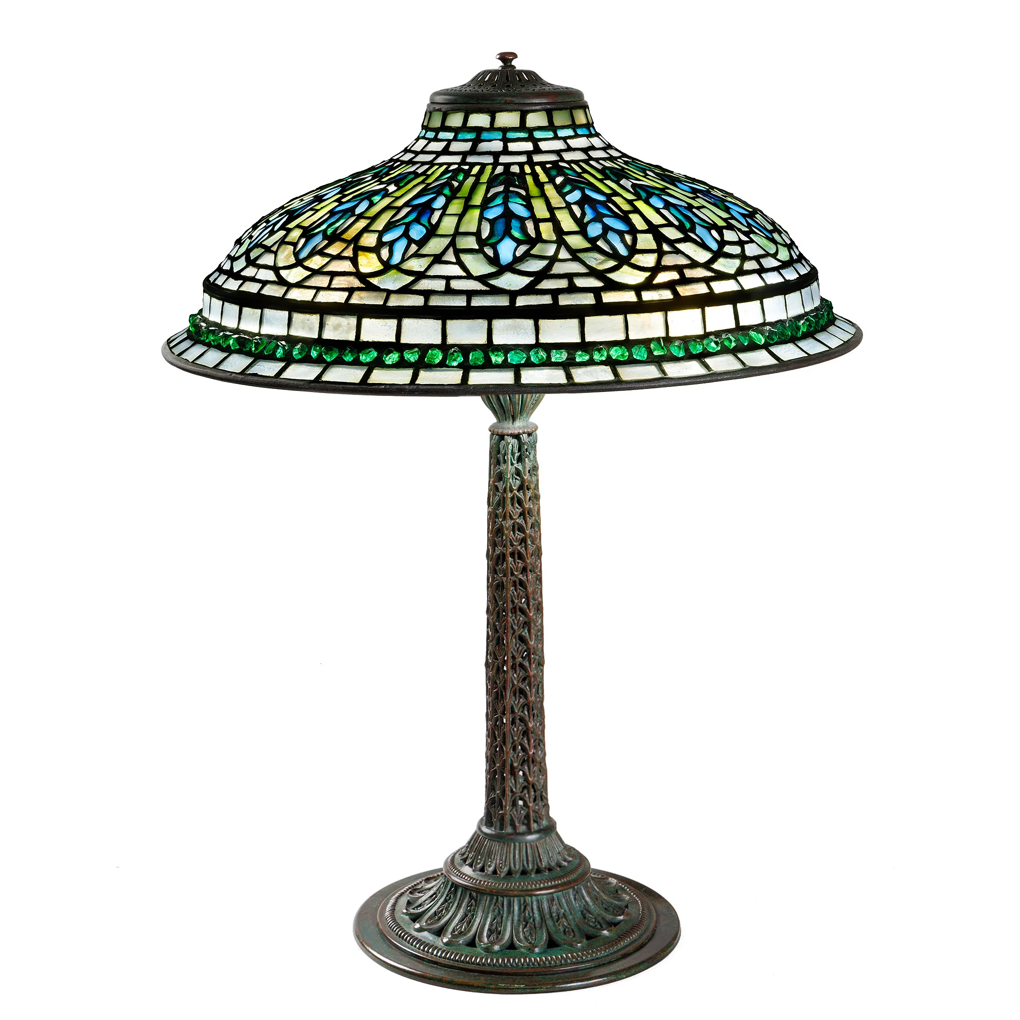 Tiffany Studios New York "Gentian" Flared Table Lamp - Image 4