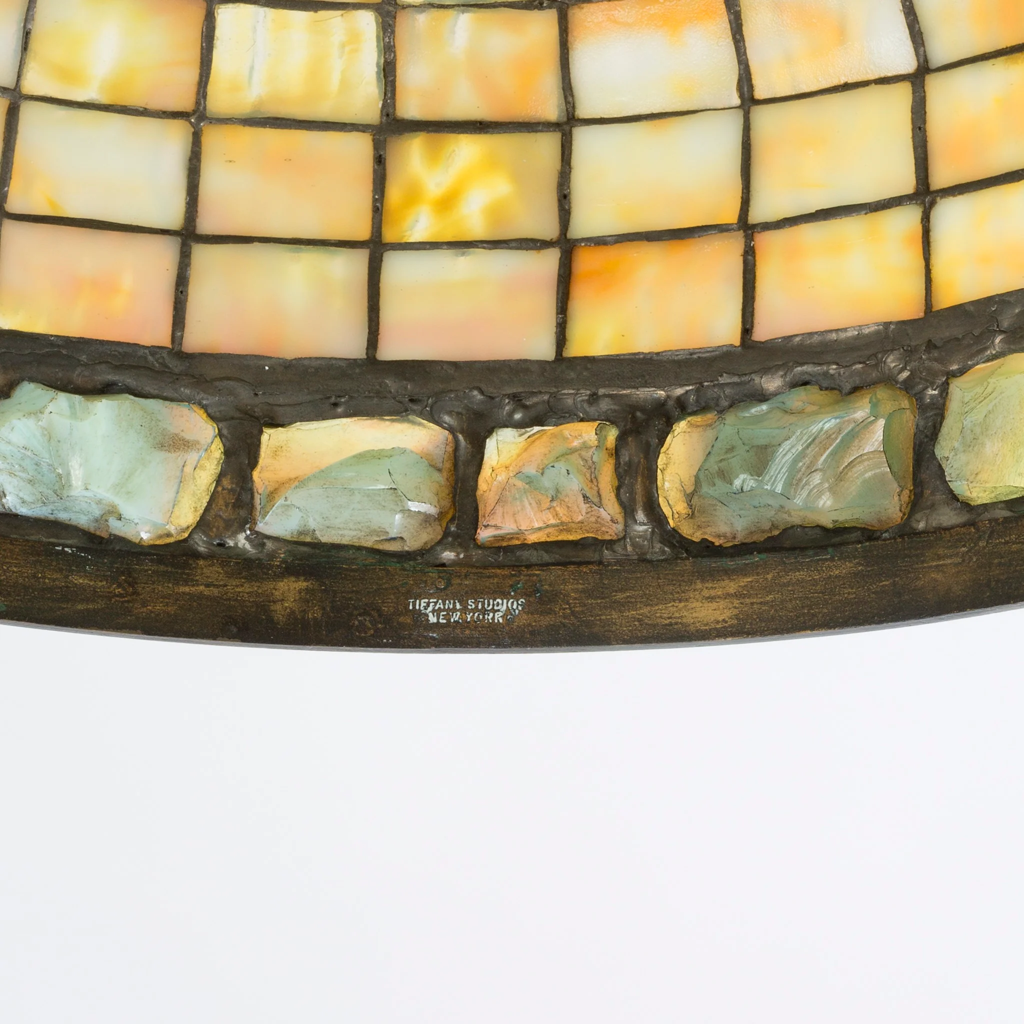 Tiffany Studios New York Geometric "Turteback Tile" Plafonnier - Image 5