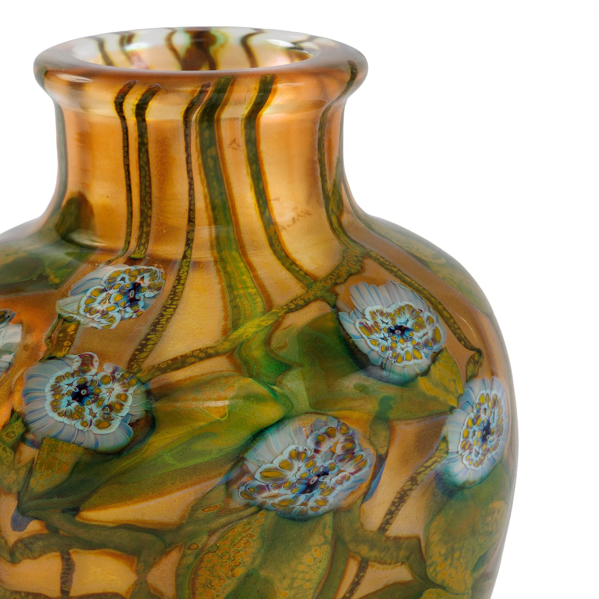 Tiffany Studios New York "Millefiori" Paperweight Favrile Glass Vase - Image 3