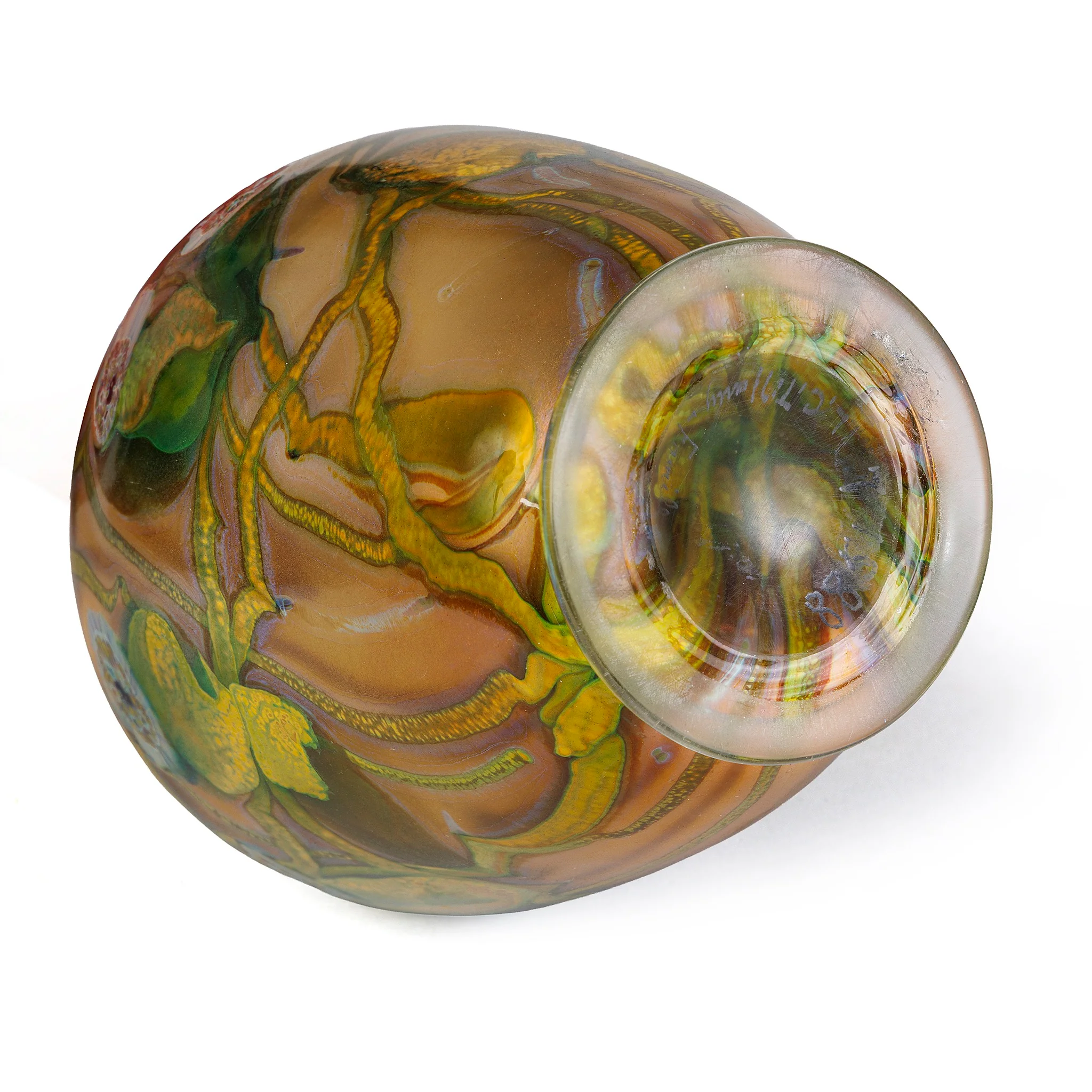 Tiffany Studios New York "Millefiori" Paperweight Favrile Glass Vase - Image 7