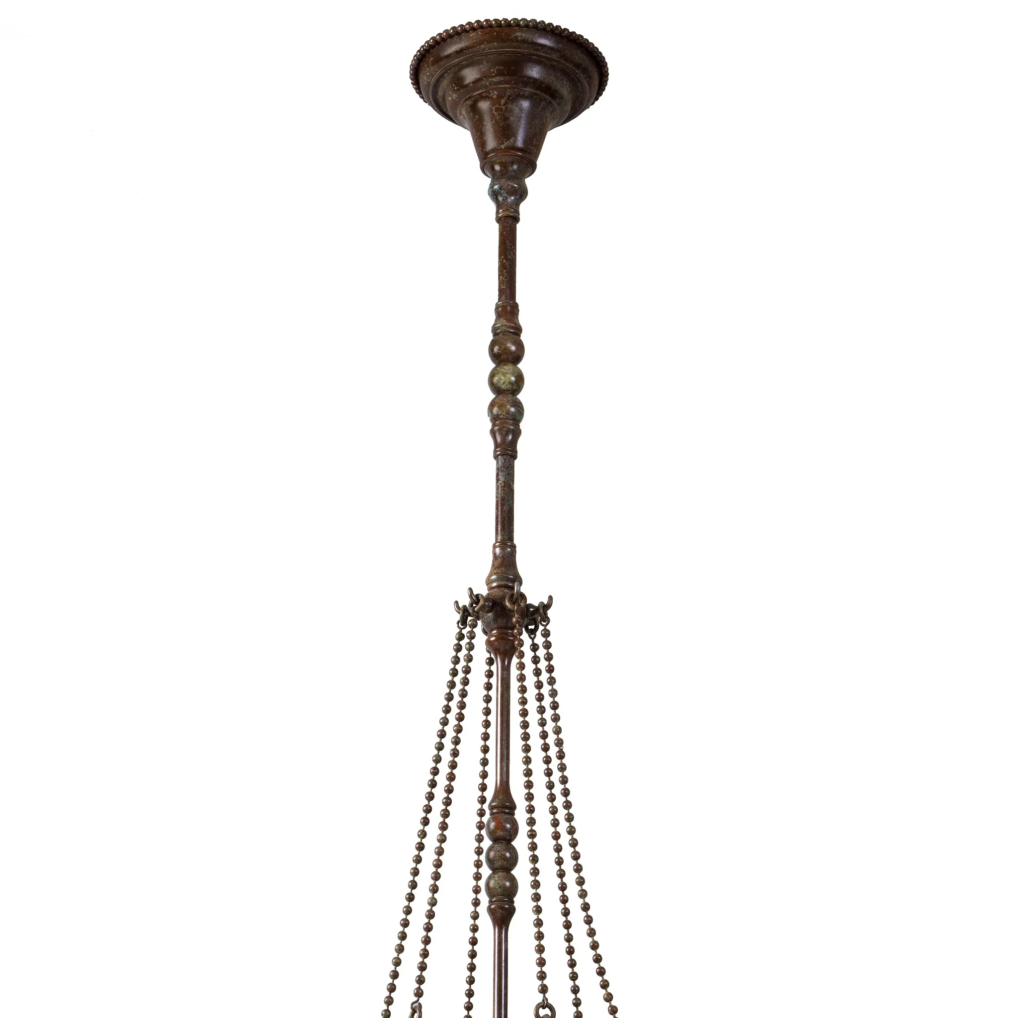 Tiffany Studios New York "Nasturtium" Favrile Stalactite Chandelier - Image 5