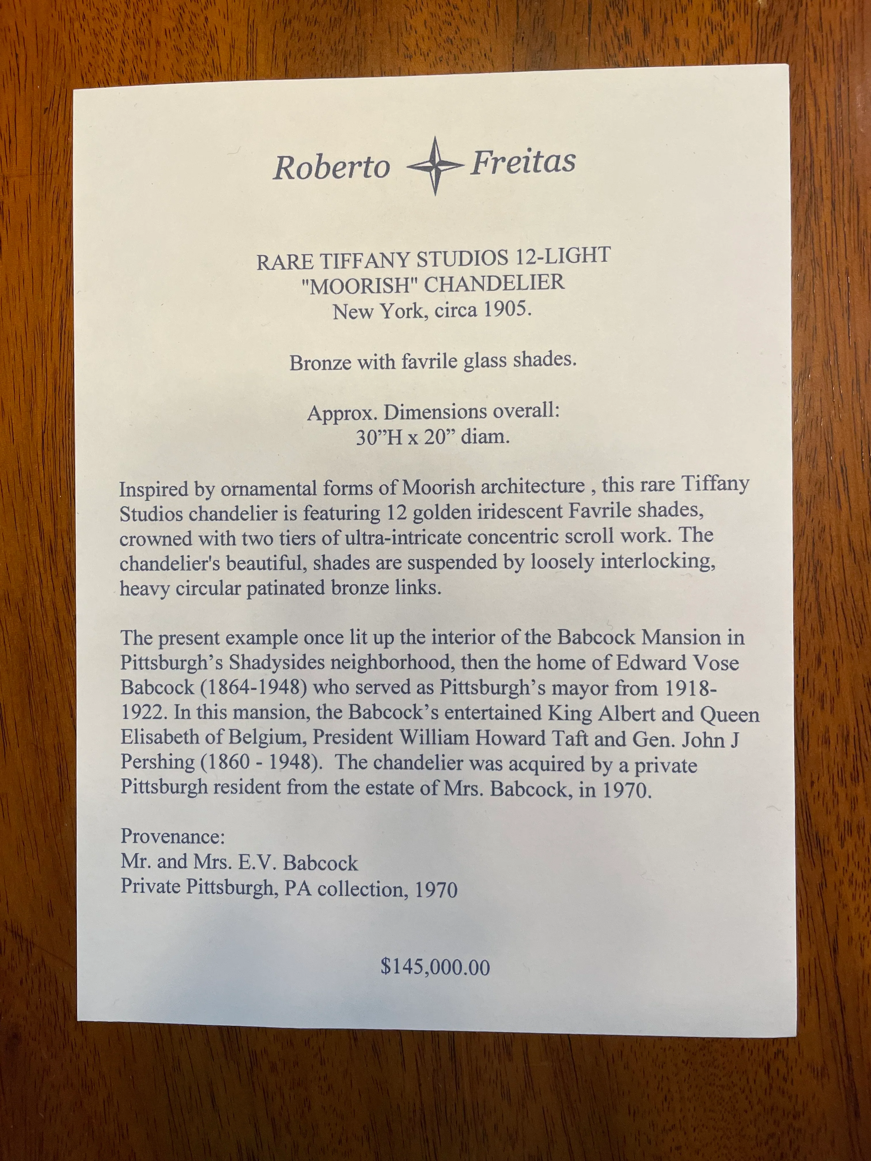 Tiffany Studios New York "Moorish" Chandelier - Image 9