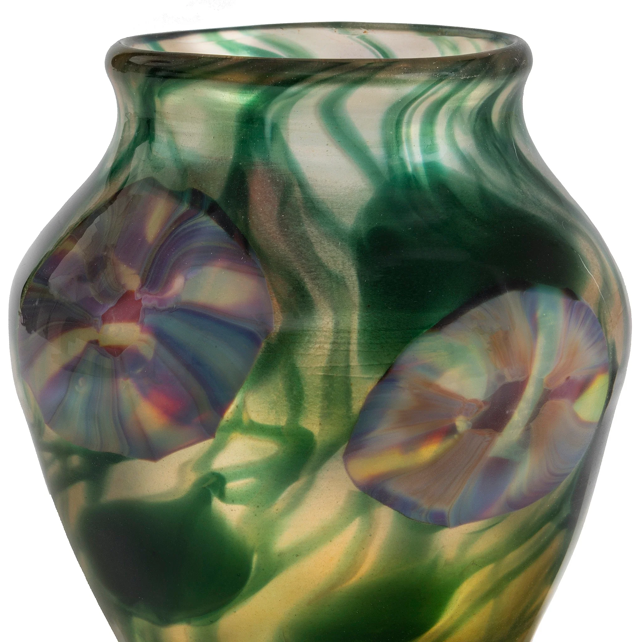 Tiffany Studios New York "Morning Glory" Paperweight Favrile Glass Vase - Image 3